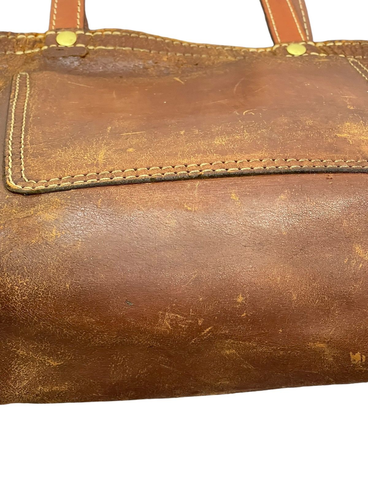 Genuine Leather Full Leather Patina Unknown Tote Shoulder Bag 1🟩0 Size ONE SIZE - 8 Thumbnail