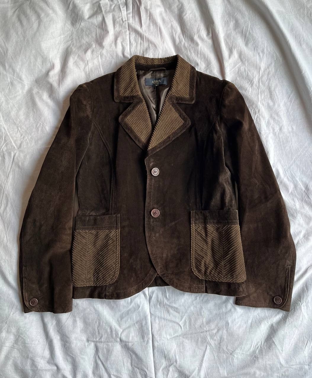 ARMA × Vintage Arma vintage chocolate brown leather pigskin jacket blazer Size M / US 6-8 / IT 42-44 - 1 Thumbnail