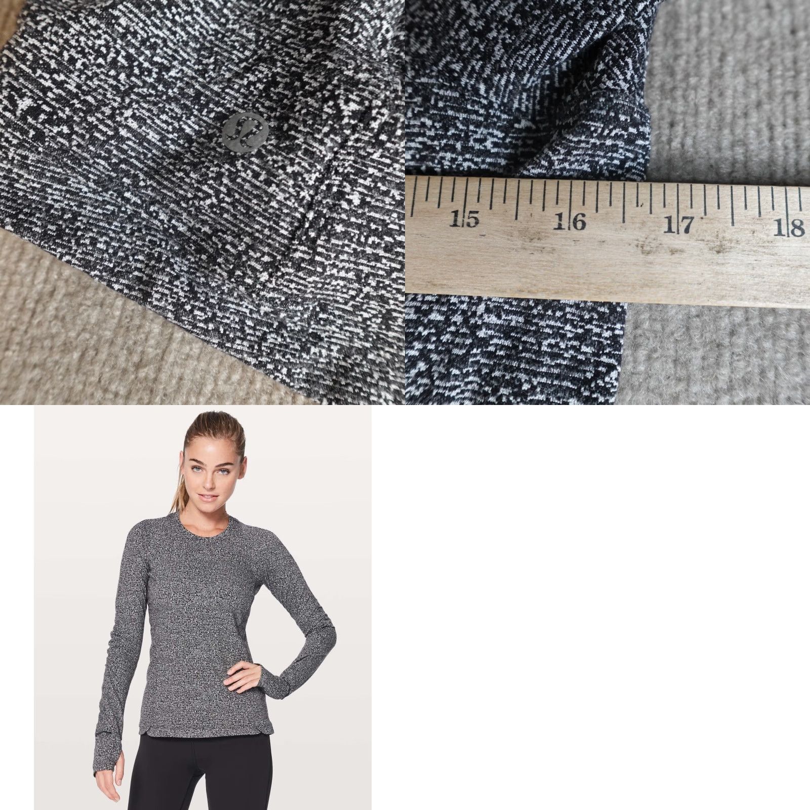 Lululemon Lululemon Womens Sweatshirt Large Gray Long Sleeve LW3BCOST Runderful Jacquard Size L / US 10 / IT 46 - 8 Thumbnail