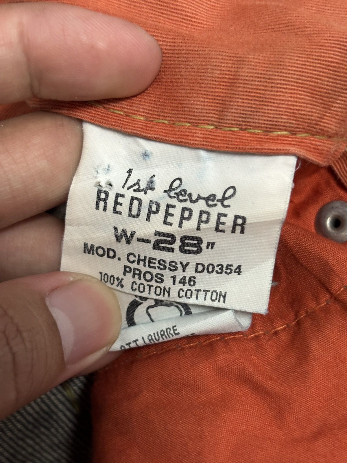 Japanese Brand Y2K Red Pepper Wide Flare Denim Jeans Size 30" / US 8 / IT 44 - 8 Thumbnail