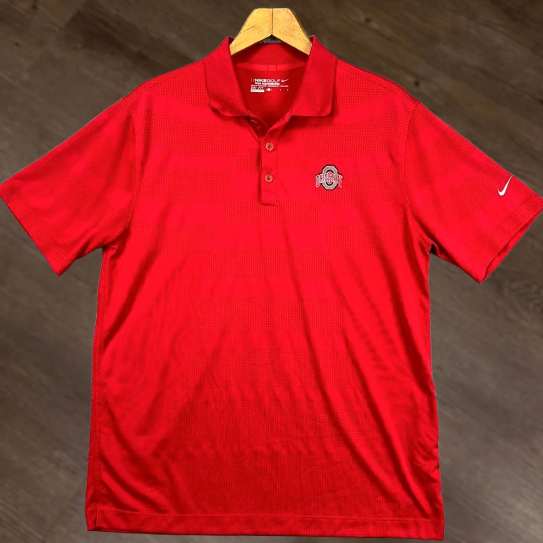 Nike Nike Buckeyes Polo Shirt Mens Large Dri-Fit Red Tour Performance Golf Shirt Size US L / EU 52-54 / 3 - 1 Thumbnail