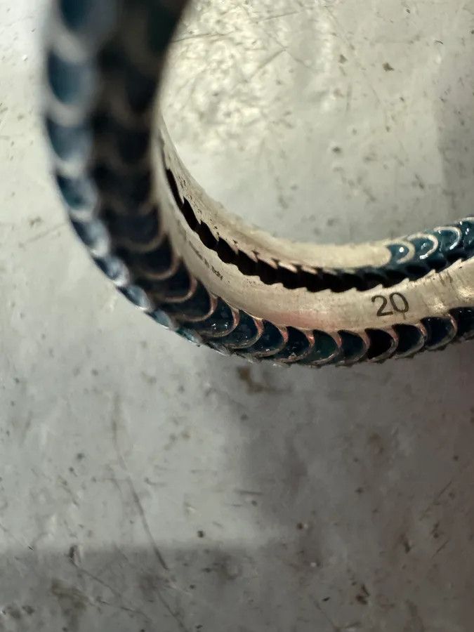 Gucci Gucci Blue Snake Silver Ring Size ONE SIZE - 9 Thumbnail