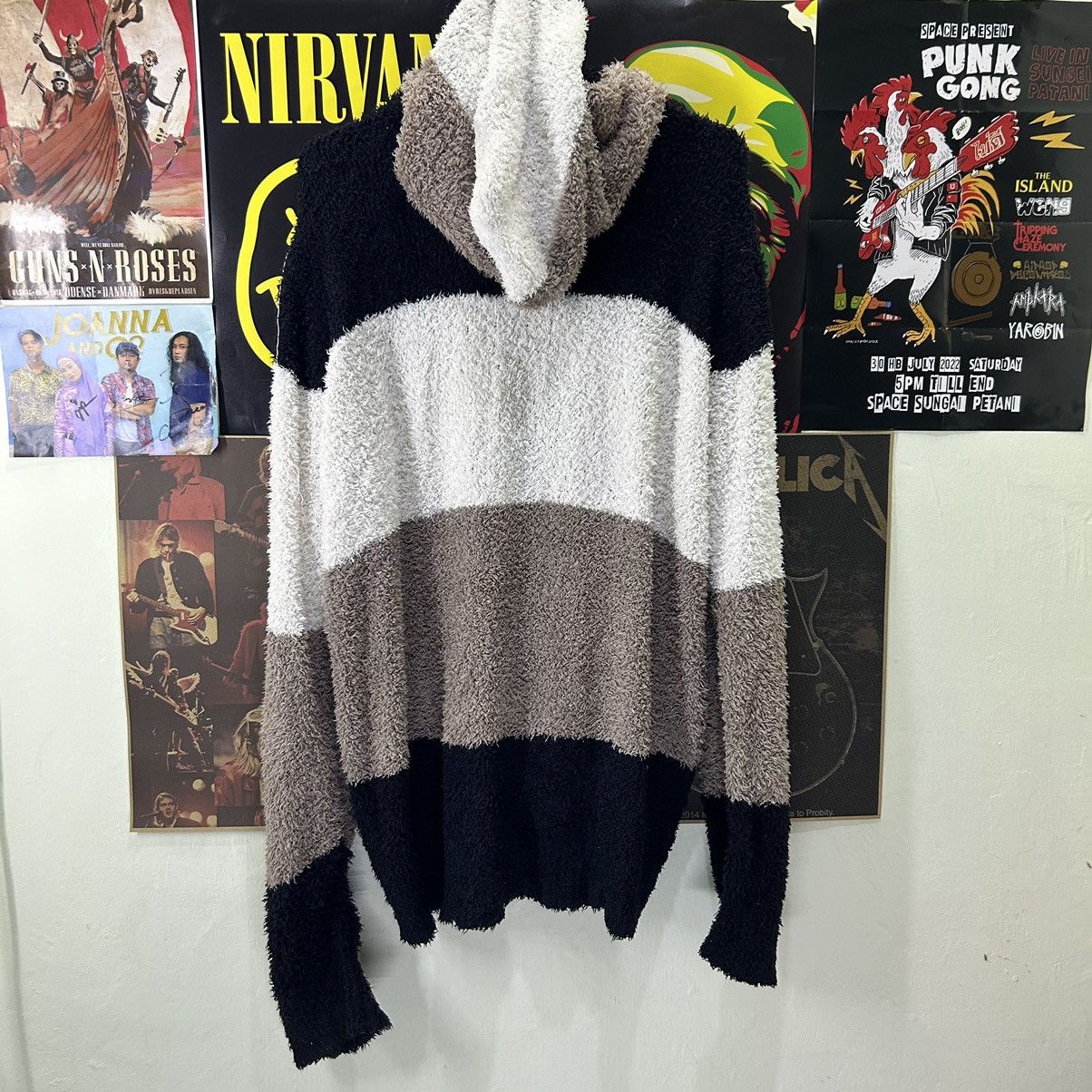 Japanese Brand Vintage Gelato Pique Faux Fur Colour Block Hoodie Size US XL / EU 56 / 4 - 6 Thumbnail