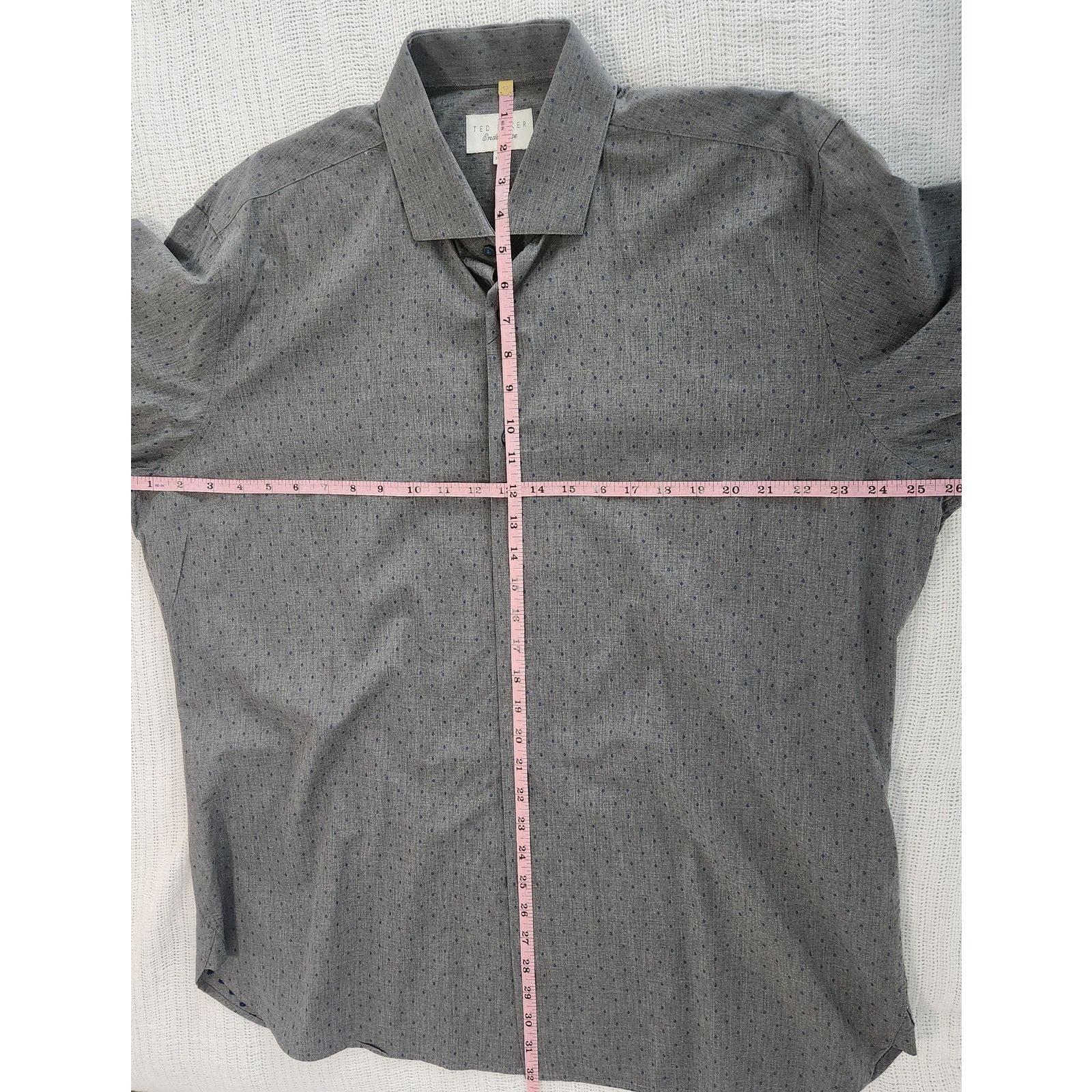Ted Baker Ted Baker Endurance Shirt 17.5 34/35 Gray Long Sleeve Size US L / EU 52-54 / 3 - 4 Thumbnail