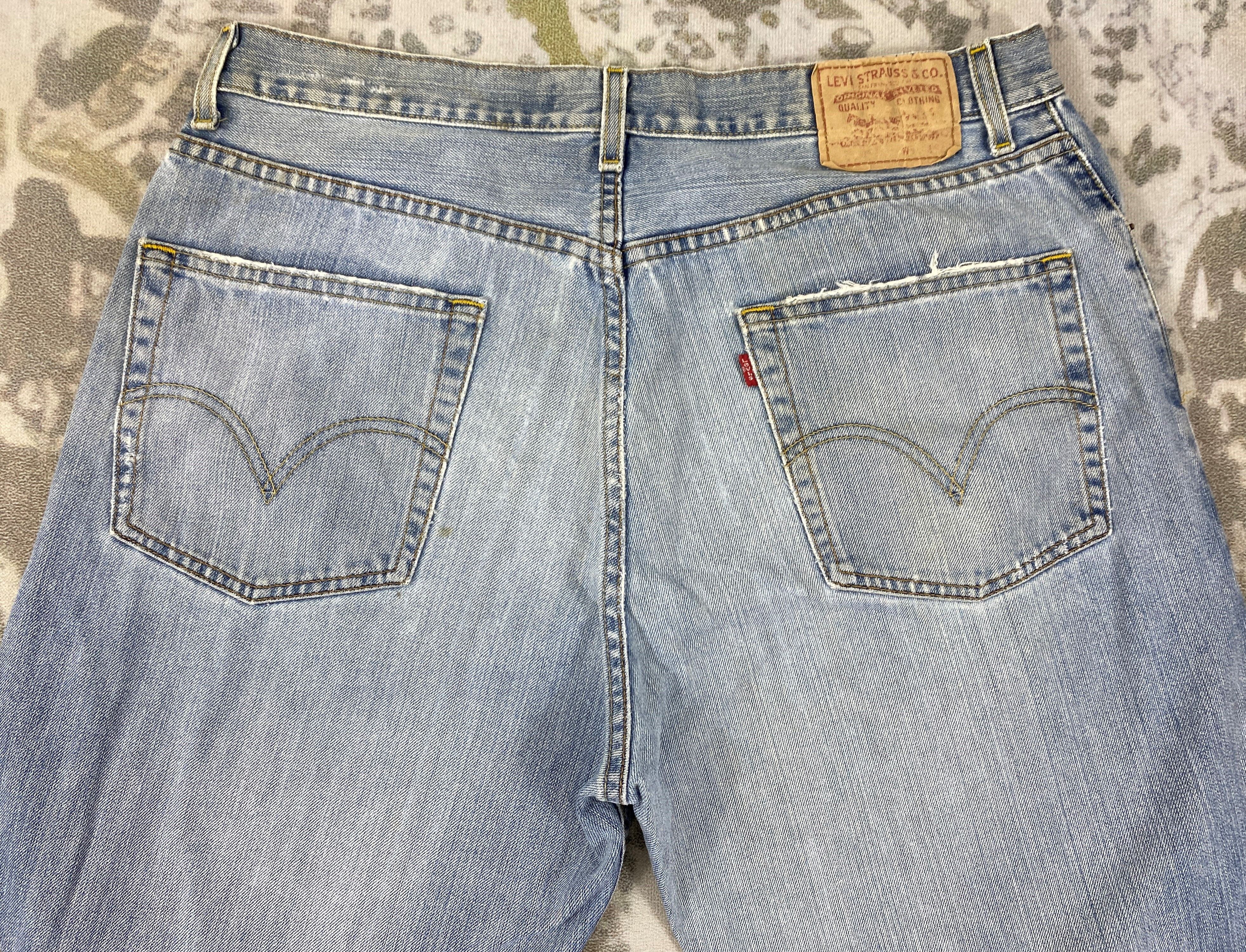 Levi's Vintage Levi's 569 Lose Straight Distressed Denim -JN542 Size US 36 / EU 52 - 4 Thumbnail