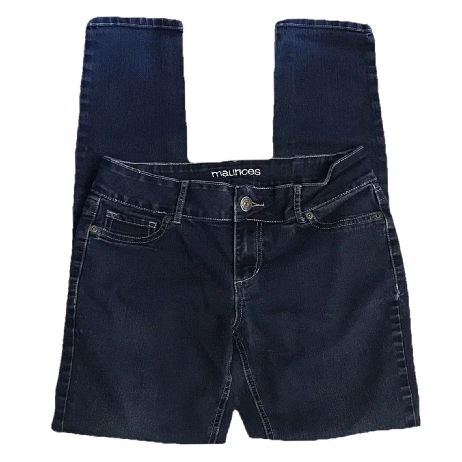 Vintage 8 inch rise Jeans Mens Maurices M Size Blue Denim Stretch Size 32" / US 10 / IT 46 - 2 Thumbnail