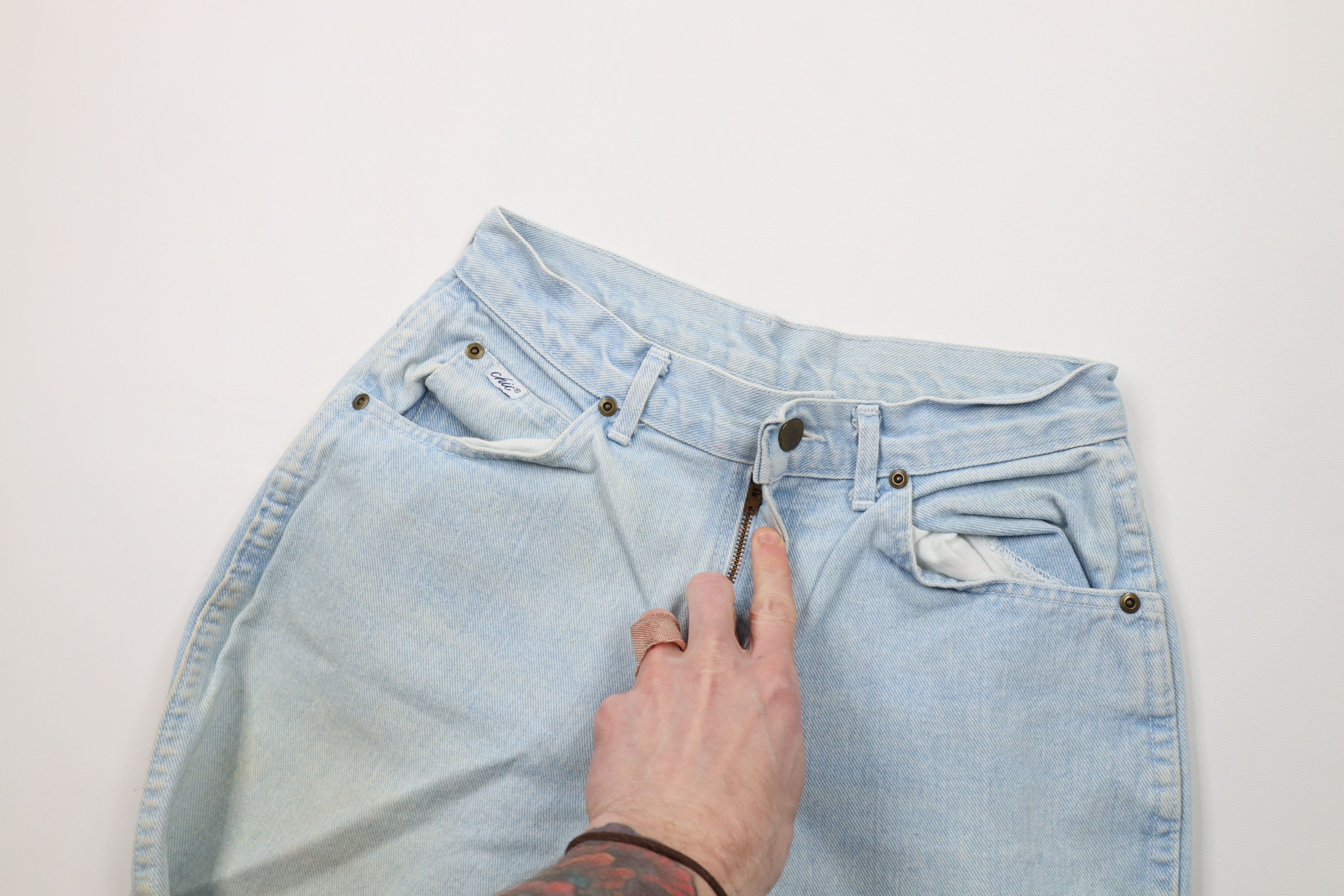 Vintage Vintage 90s Streetwear Tapered Leg Denim Jeans Blue Size 32" / US 10 / IT 46 - 6 Thumbnail