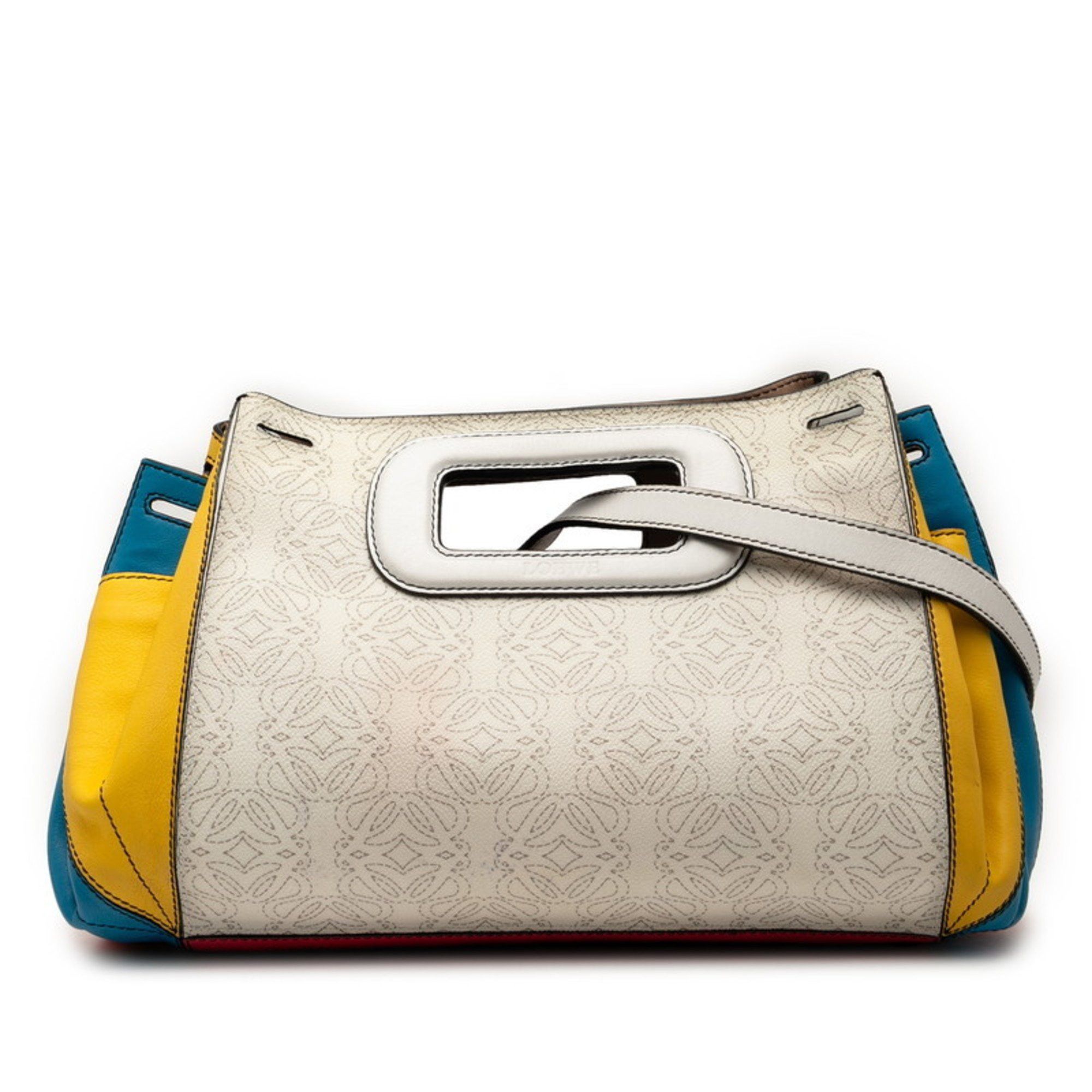 Loewe LOEWE Anagram Handbag/Shoulder Bag, 2-Way, White/Multicolor Leather, Women's Size ONE SIZE - 1 Thumbnail