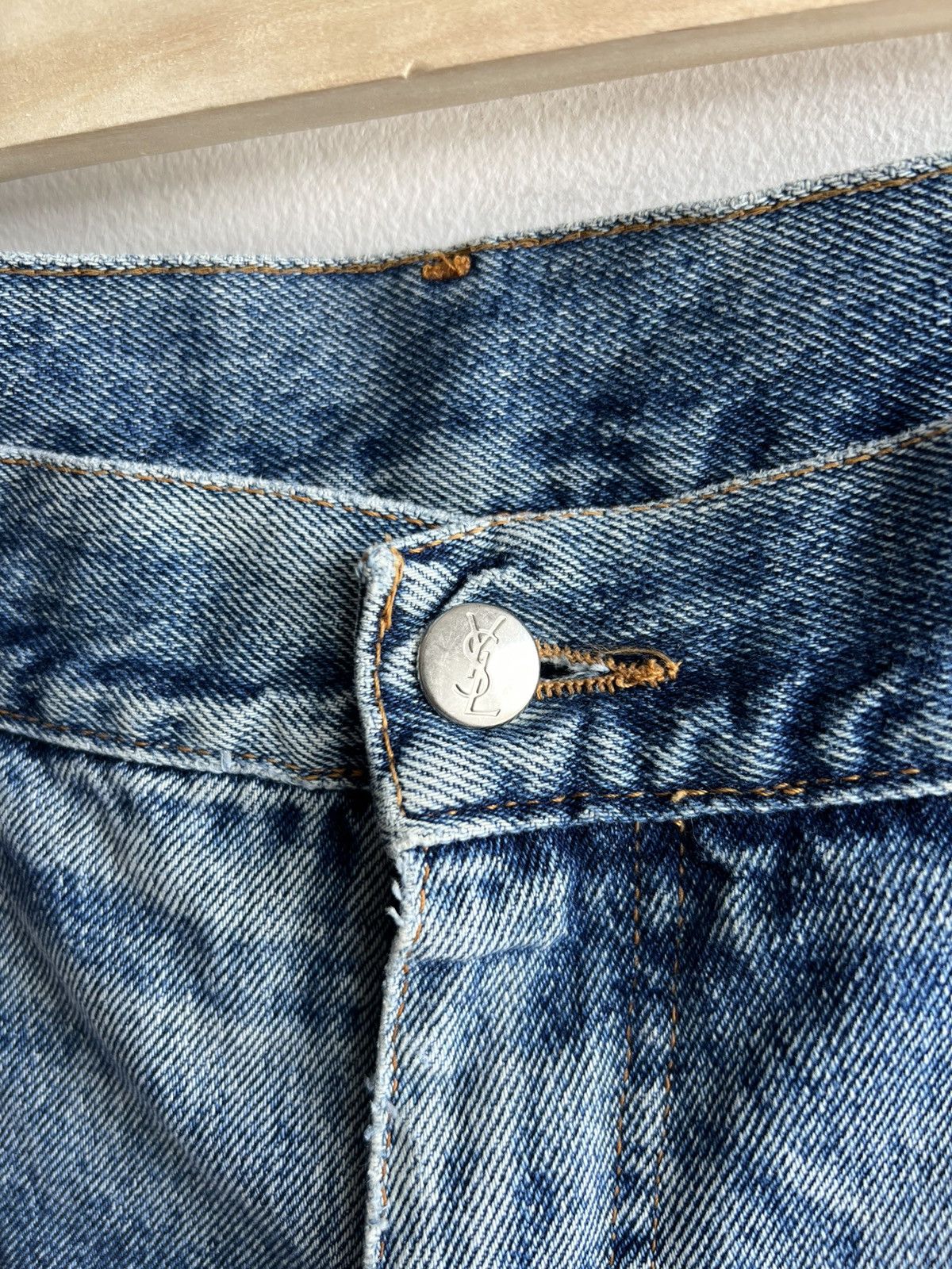 Yves Saint Laurent Vintage Yves Saint Laurent YSL Mens Blue Denim Jeans Pants Size US 39 - 12 Thumbnail