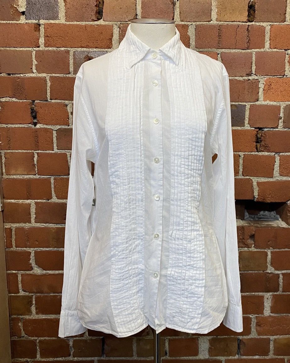 Ann Demeulemeester Ann Demeulemeester - Tuxedo White Button up Shirt Size US M / EU 48-50 / 2 - 2 Thumbnail