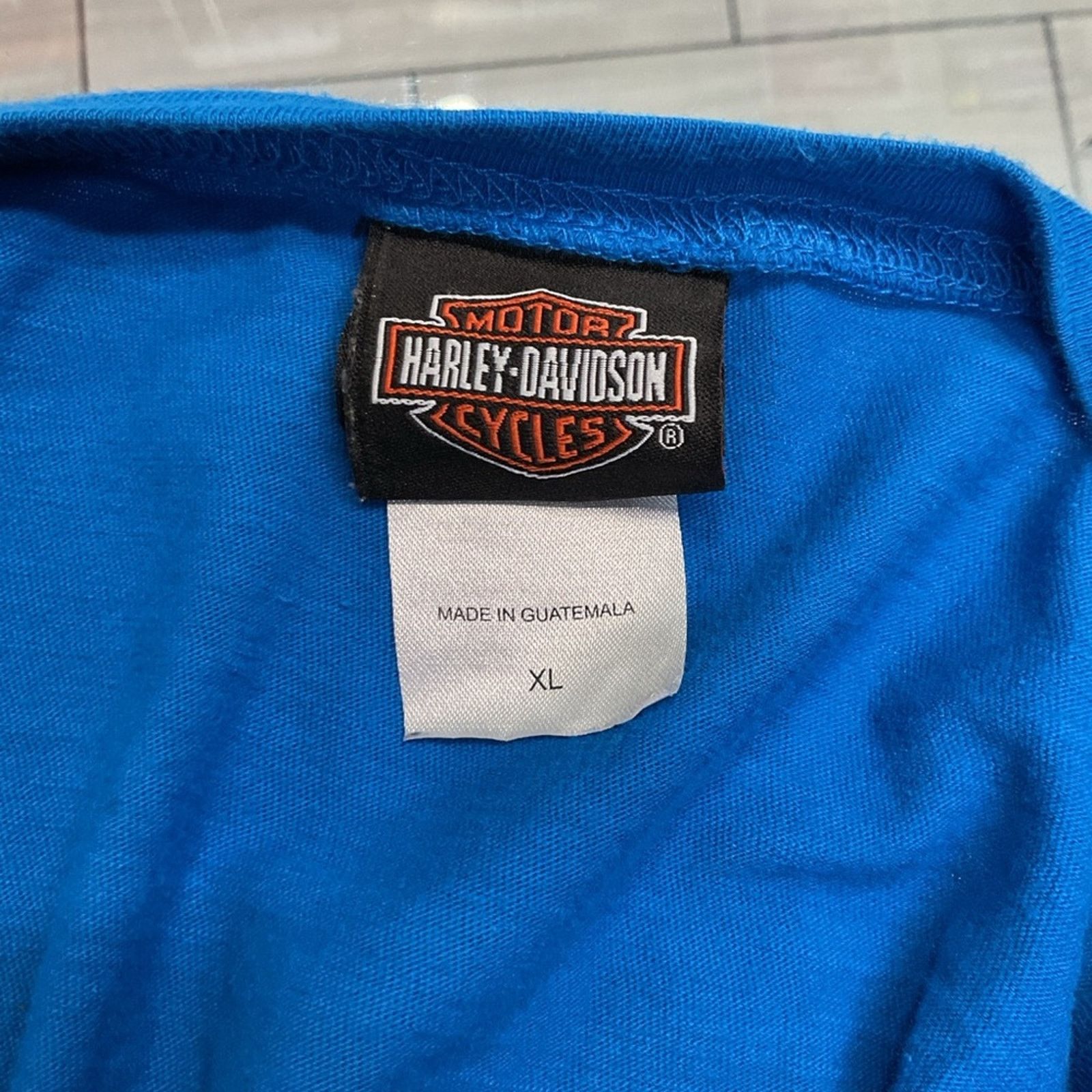 Harley Davidson Harley Davidson 110th Anniversary Blue Short Sleeve T-Shirt Size XL / US 12-14 / IT 48-50 - 3 Thumbnail