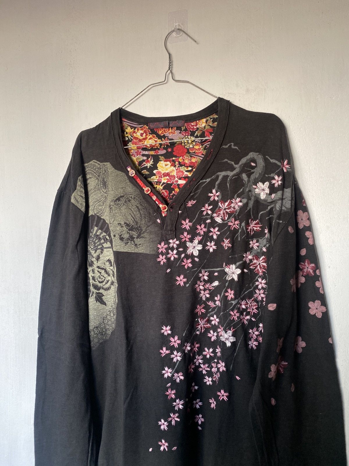 Hysteric Glamour × If Six Was Nine × Japanese Brand Sukajan Karakuri Sakura Embroidery Longsleeve Size US L / EU 52-54 / 3 - 4 Thumbnail