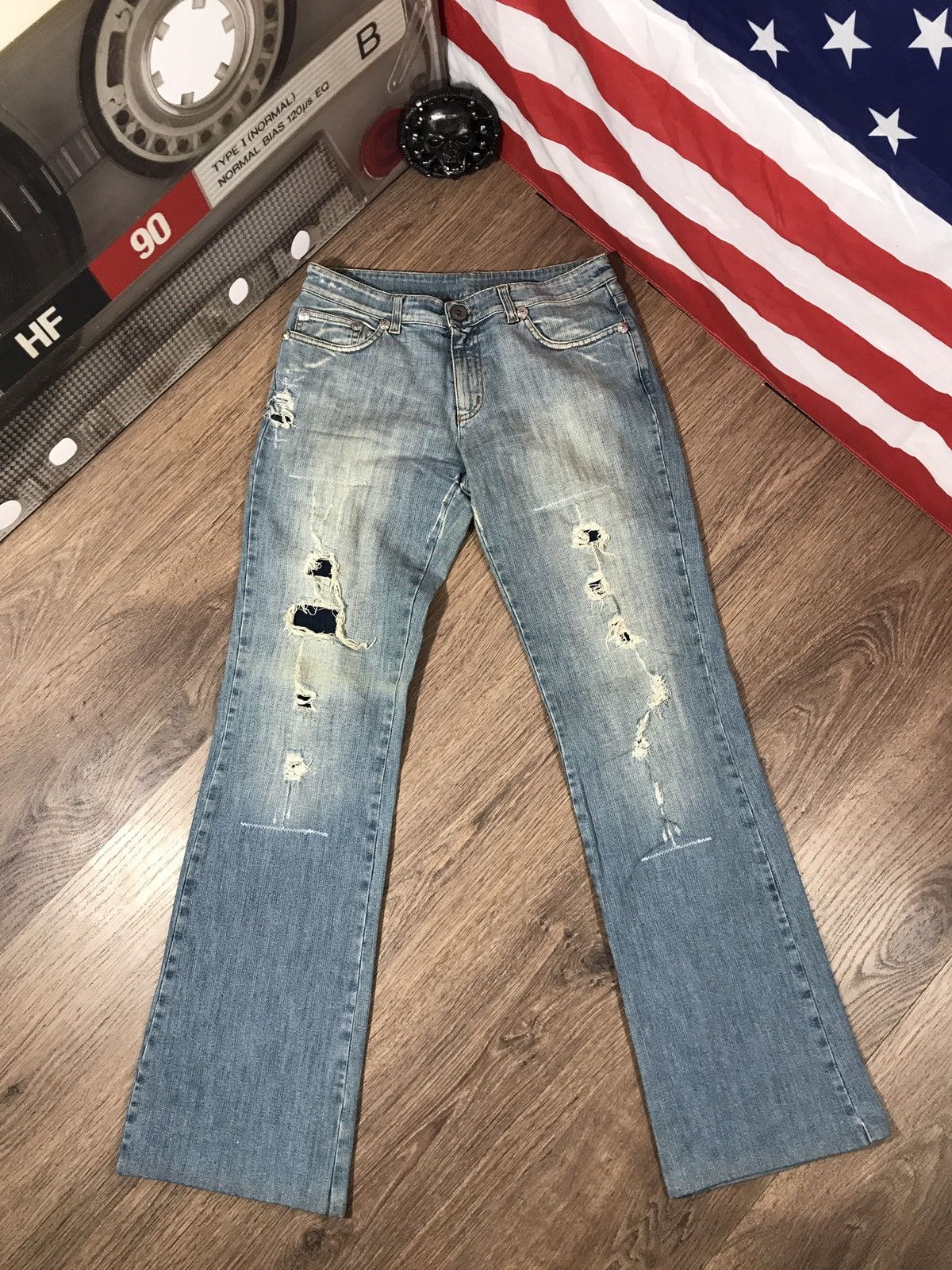 Iceberg × Vintage Iceberg Vintage Flared Denim Pants Jeans Size 31" - 1 Thumbnail