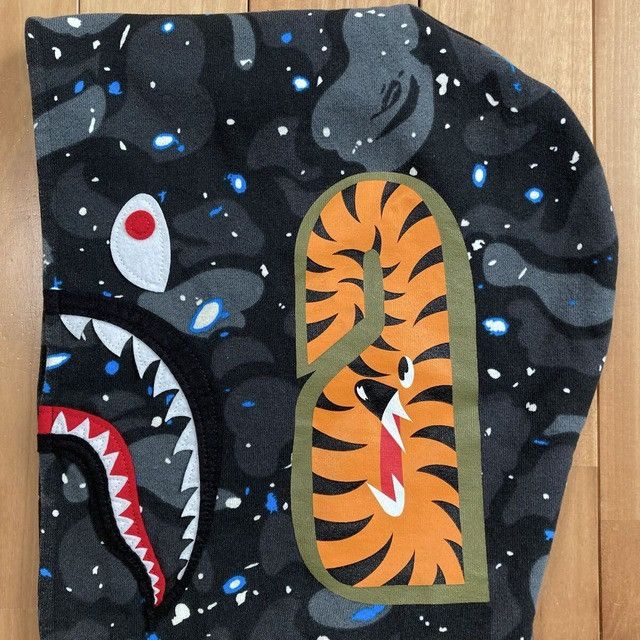 Bape BAPE Space camo shark hoodie varsity jacket a bathing ape Size US S / EU 44-46 / 1 - 6 Thumbnail