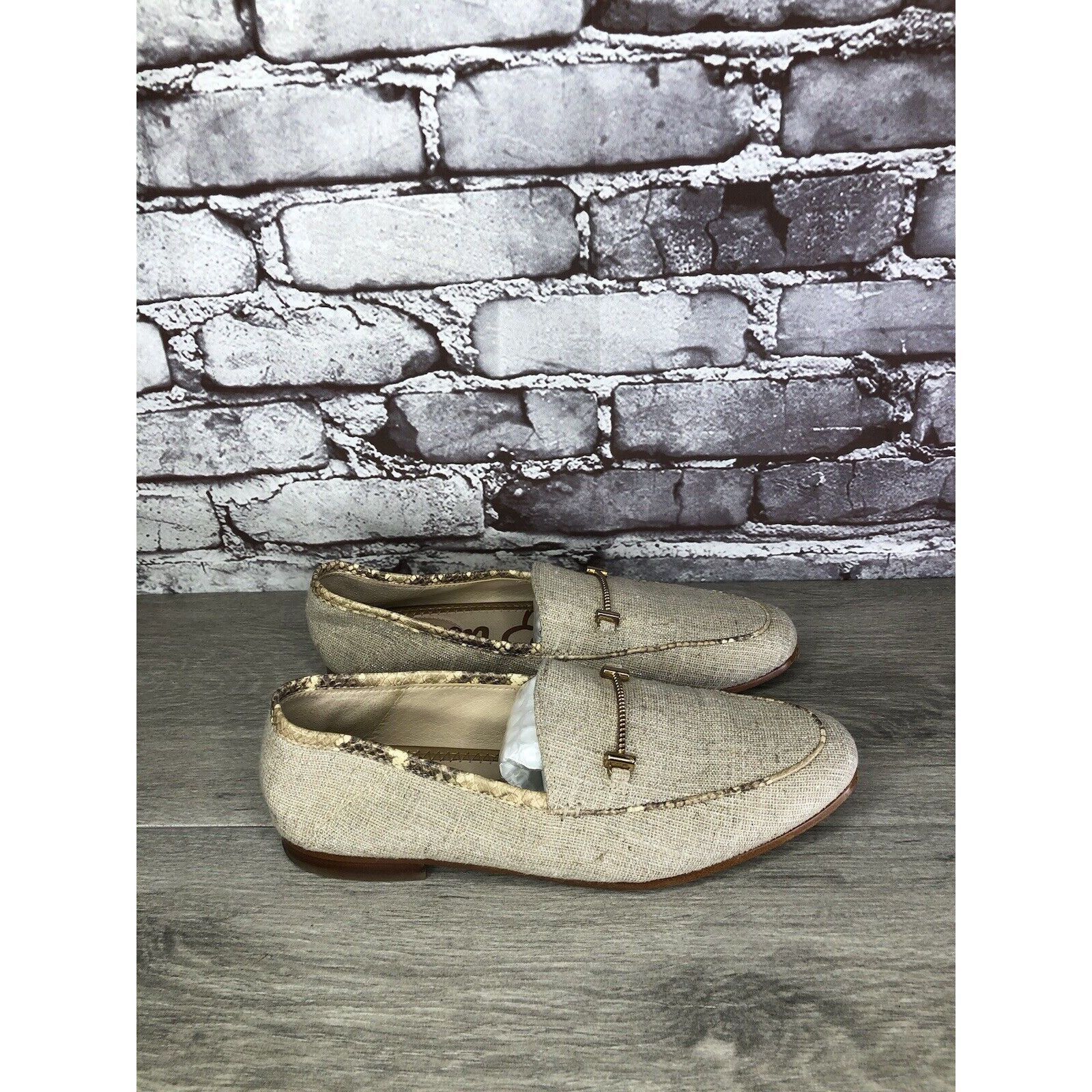 Sam Edelman Sam Edelman Lior Beige Leather Horsebit Almond Toe Slip On F Size US 7 / IT 37 - 12 Thumbnail
