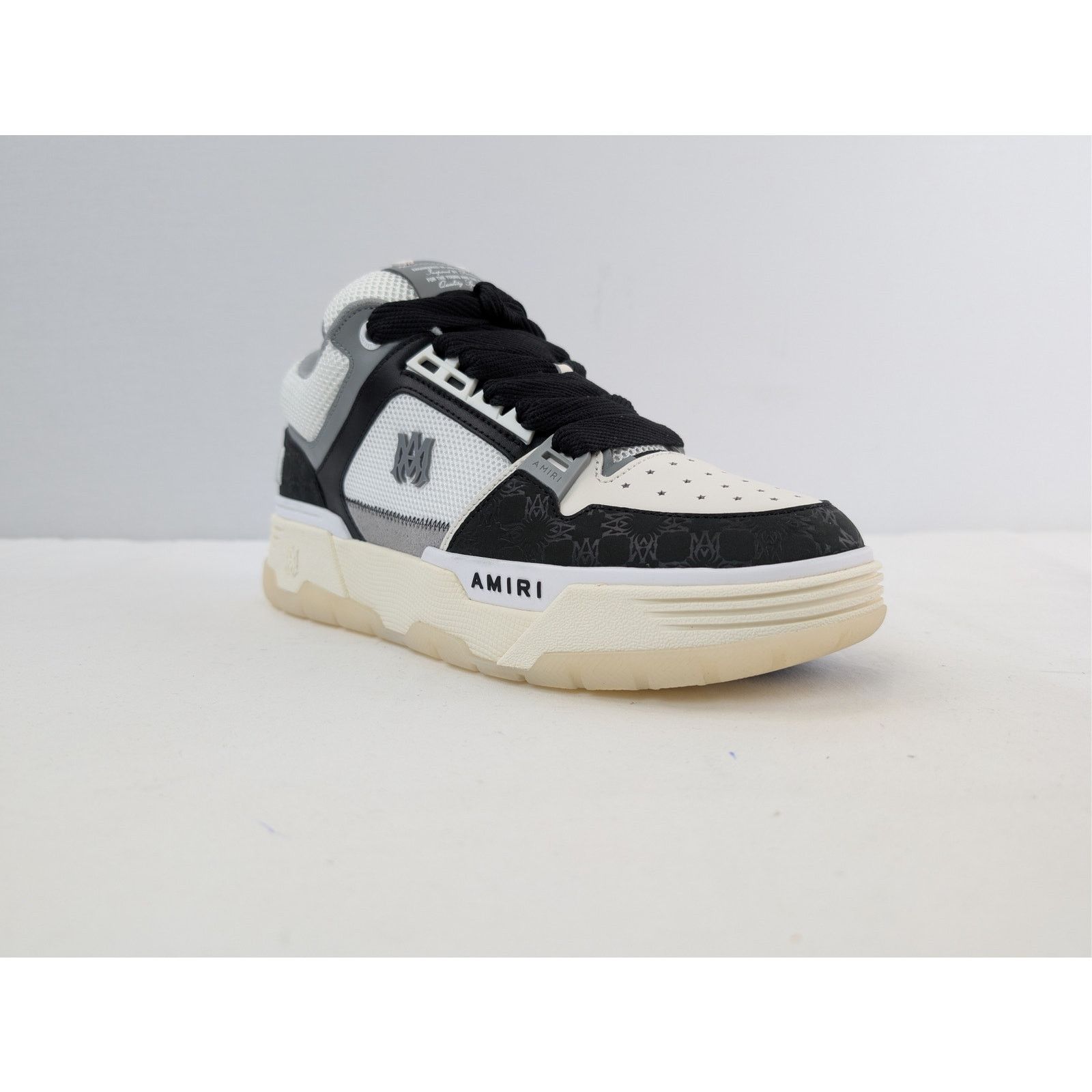 Amiri o1rshd1 MA-1 Quad Debossed Nubuck Sneakers in Black Size US 12 / EU 45 - 2 Thumbnail