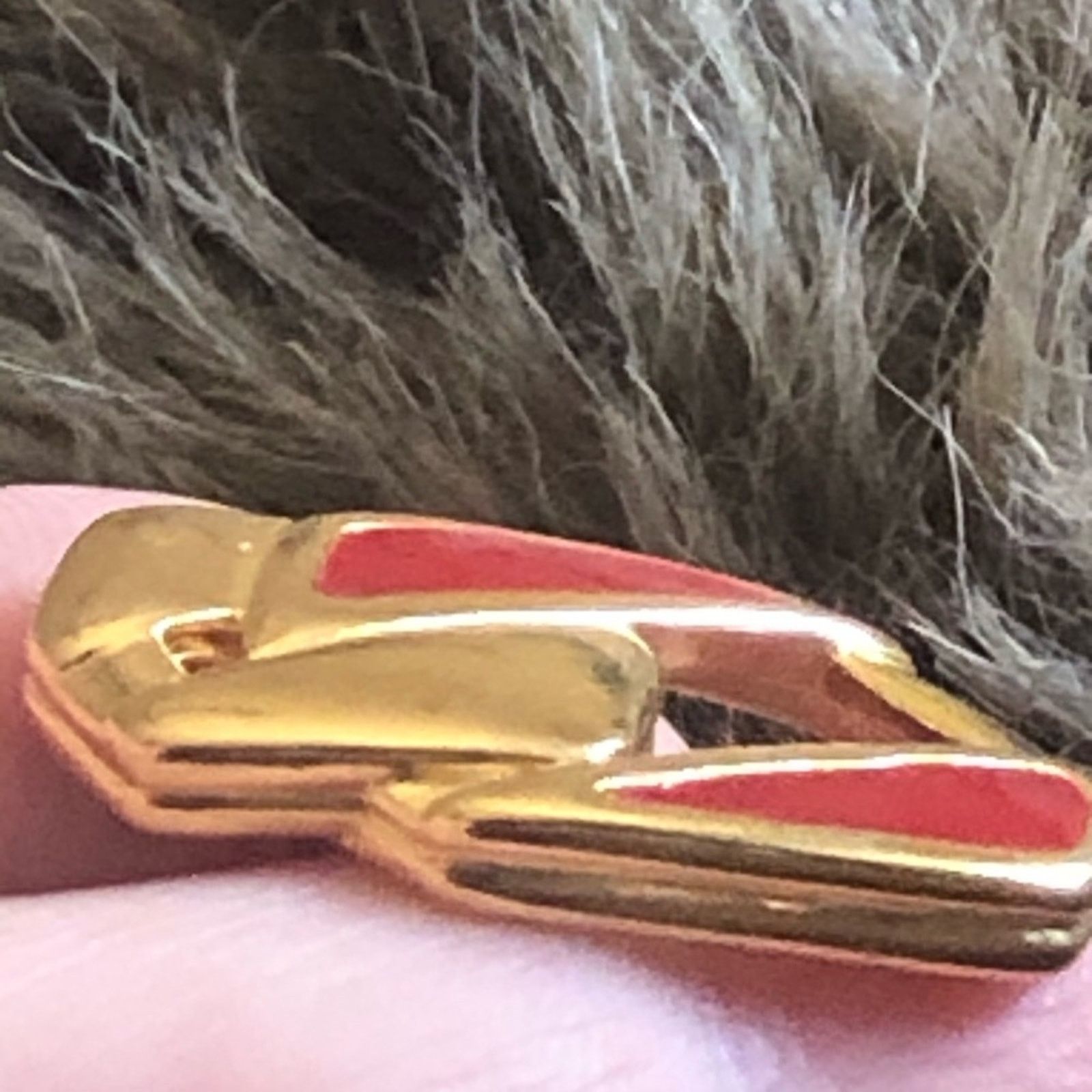 Monet Vintage 80s Monet gold & red enamel earrings Size ONE SIZE - 4 Thumbnail