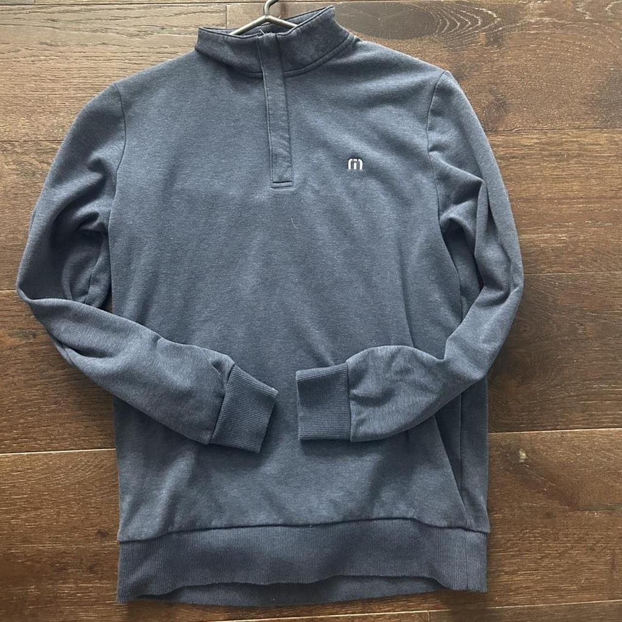 TravisMathew Minimal Half-Zip Pullover – Slate Blue Mock Neck Mens Size L Size US M / EU 48-50 / 2 - 1 Thumbnail
