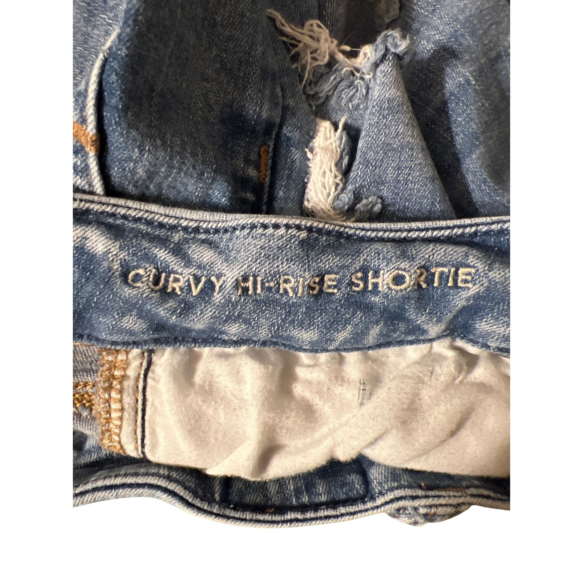American Eagle Outfitters American Eagle Womens Hi-Rise Shortie Denim Jean Shorts Dest Size 30" / US 8 / IT 44 - 5 Thumbnail