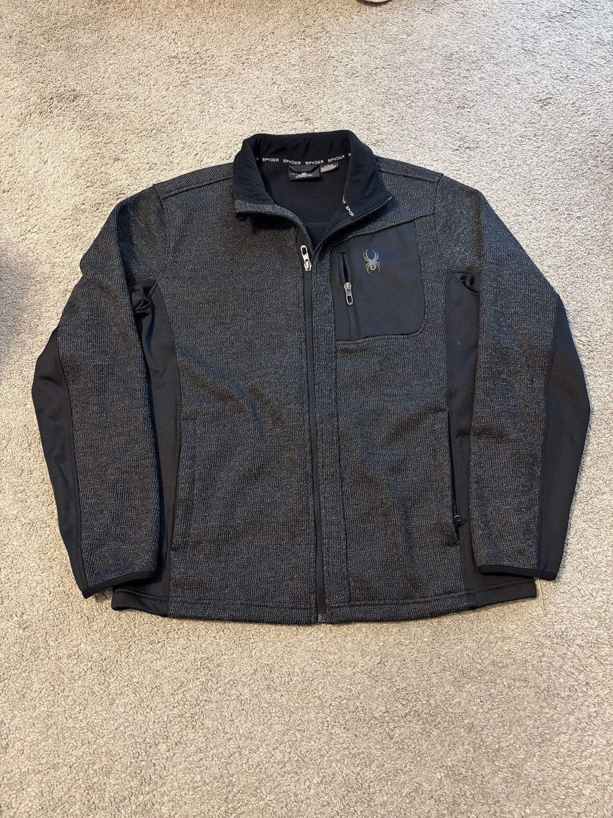 Spyder Spyder Fleece Zip Up Jacket Size Large Gray Black Athletic Size US L / EU 52-54 / 3 - 1 Thumbnail