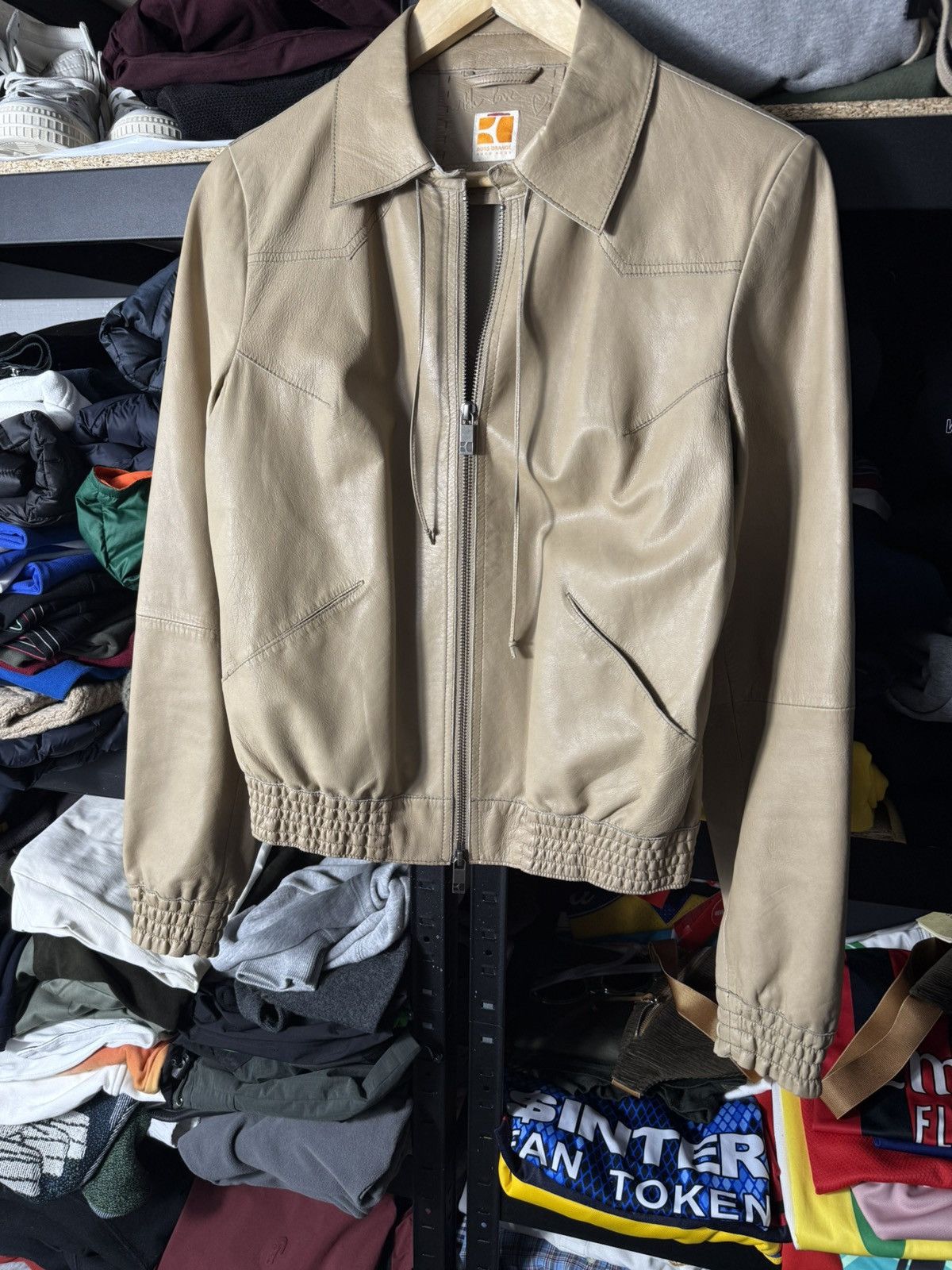 Hugo Boss Hugo Boss Orange Women’s Leather Jacket Goat Leather US 6 Size M / US 6-8 / IT 42-44 - 3 Thumbnail