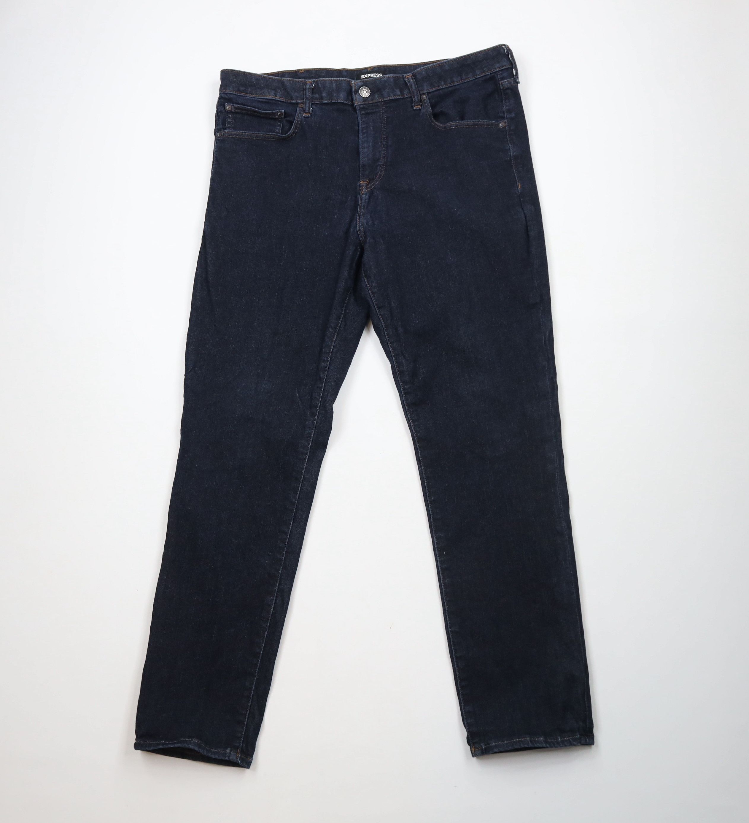 Express × Vintage Express Fit Stretch Straight Leg Denim Jeans Indigo Blue Size US 38 / EU 54 - 1 Thumbnail