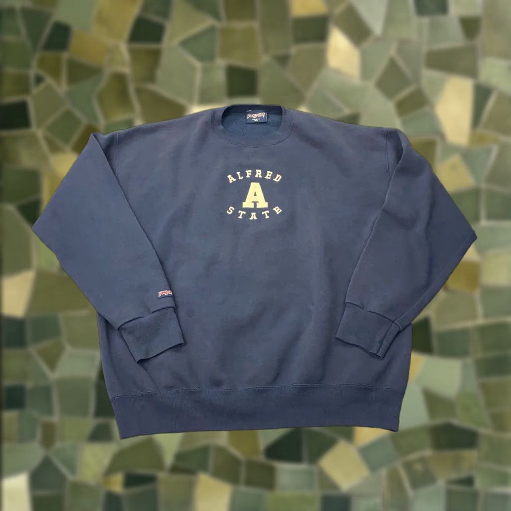 Jansport VINTAGE JanSport USA Crew Sweatshirt Mens XL Blue Embroidered College University Size US XL / EU 56 / 4 - 1 Thumbnail