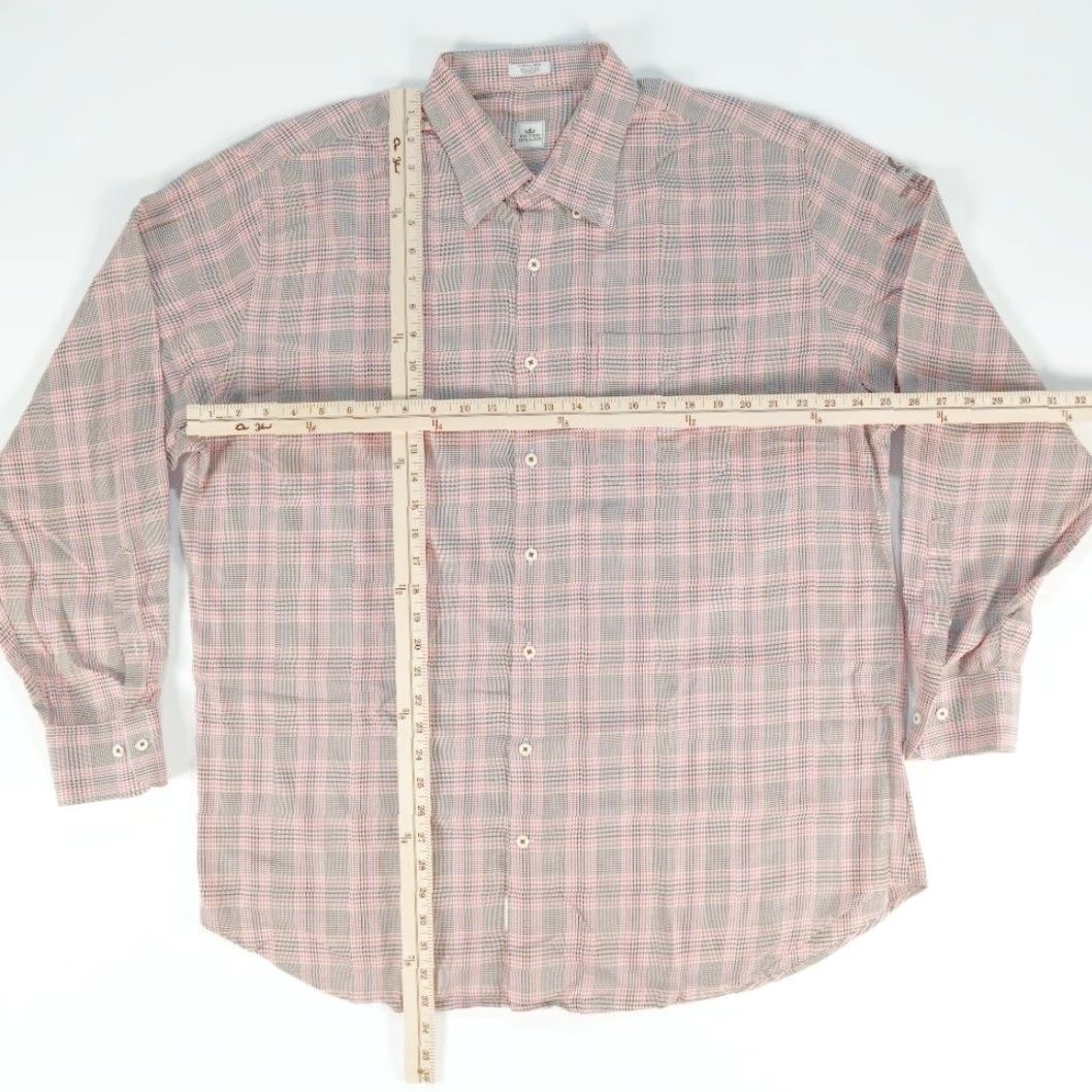 Peter Millar Peter Millar Cotton Plaid Button Down Shirt Red Men's XL Size US XL / EU 56 / 4 - 2 Thumbnail