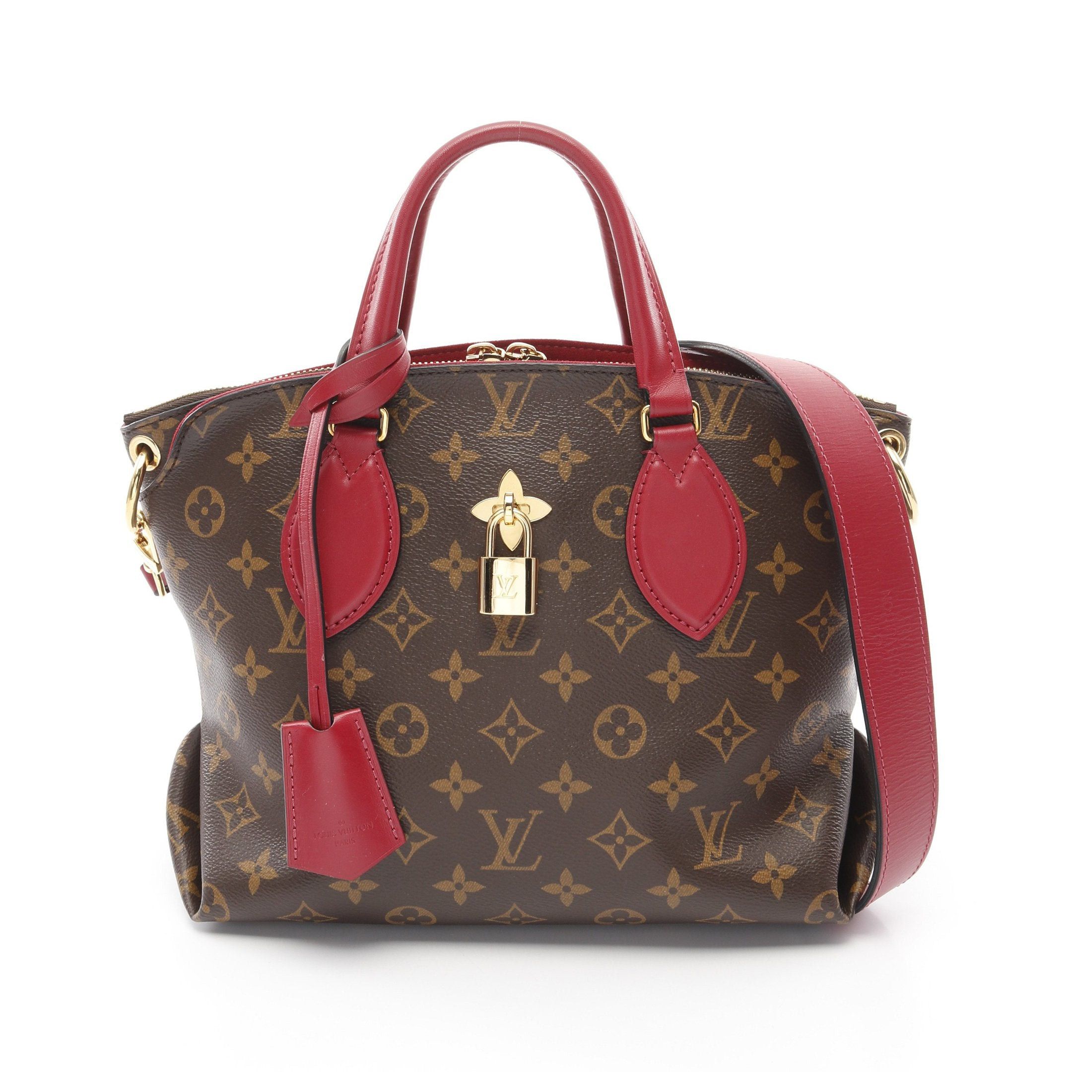 Louis Vuitton Louis Vuitton Flower Zipped Tote Pm Monogram Handbag Bag Leather Brown Bordeaux Size ONE SIZE - 1 Thumbnail