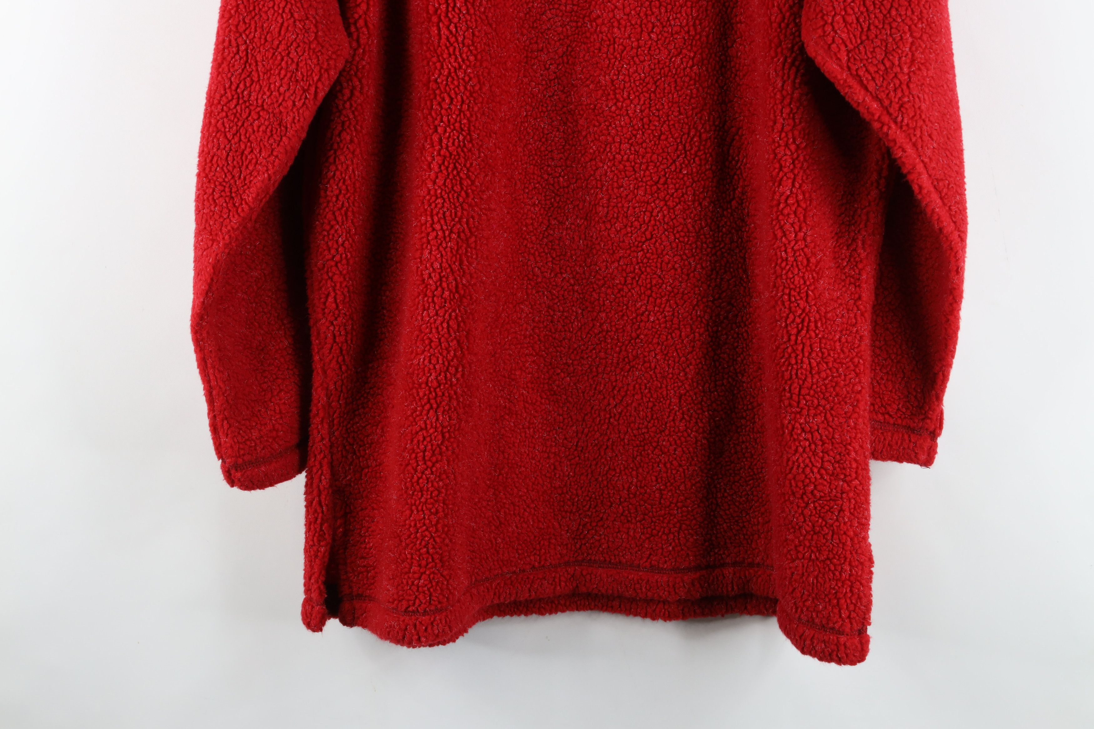 Vintage Vintage 90s Streetwear Deep Pile Fleece Sweater Red USA Size M / US 6-8 / IT 42-44 - 9 Thumbnail