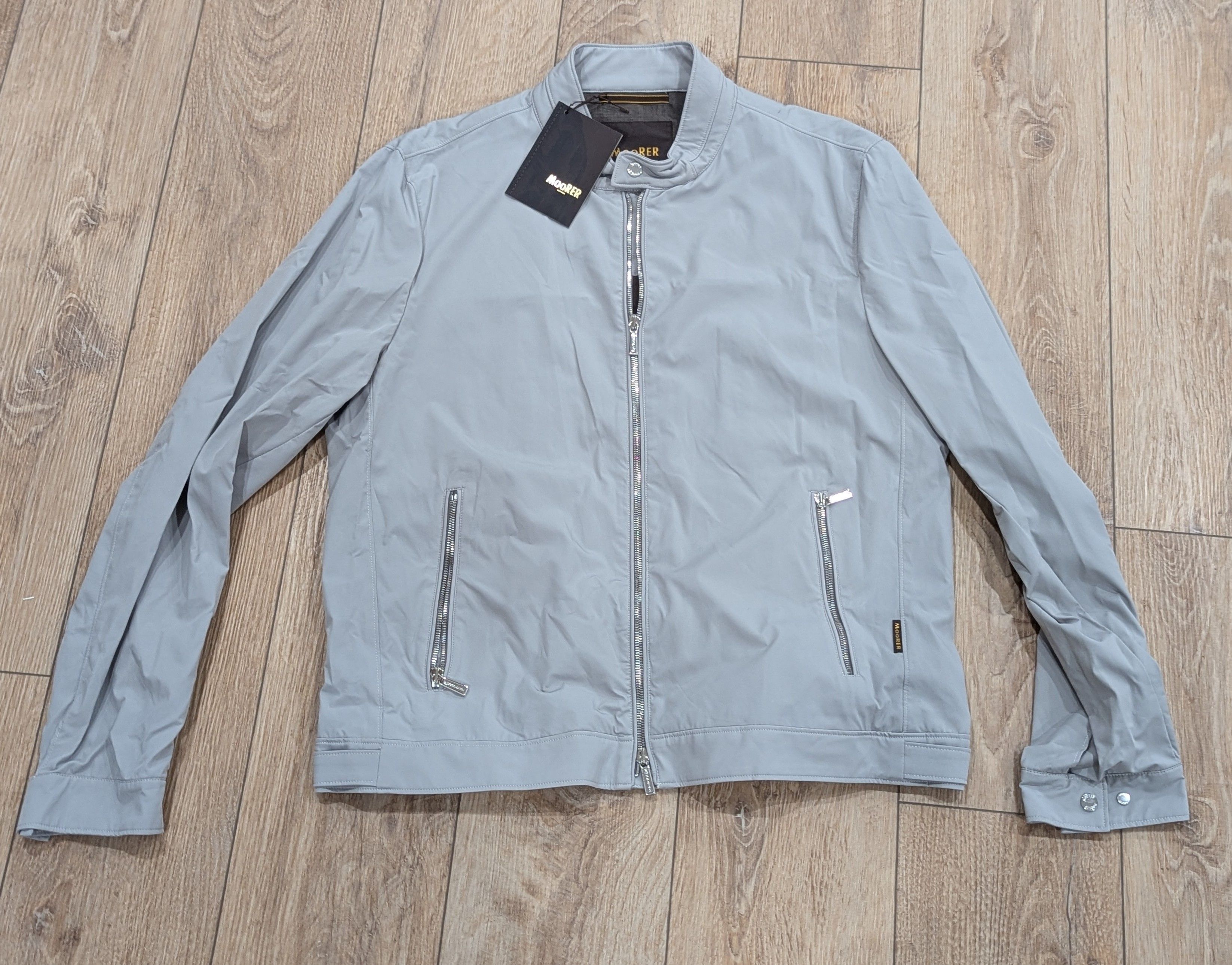 MooRER MOORER Banded Collar Bomber Jacket Ice Gray 52 US 42 Size US L / EU 52-54 / 3 - 1 Thumbnail