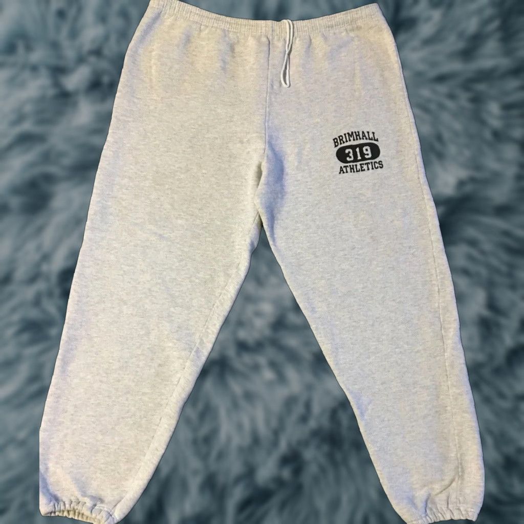 Vintage VINTAGE Brimhall Athletics 90s Sweatpants Track & Field XXL Gray USA School PE Grunge 80s Activewear Mens Sweatpants Drawstring Size US 39 - 1 Thumbnail