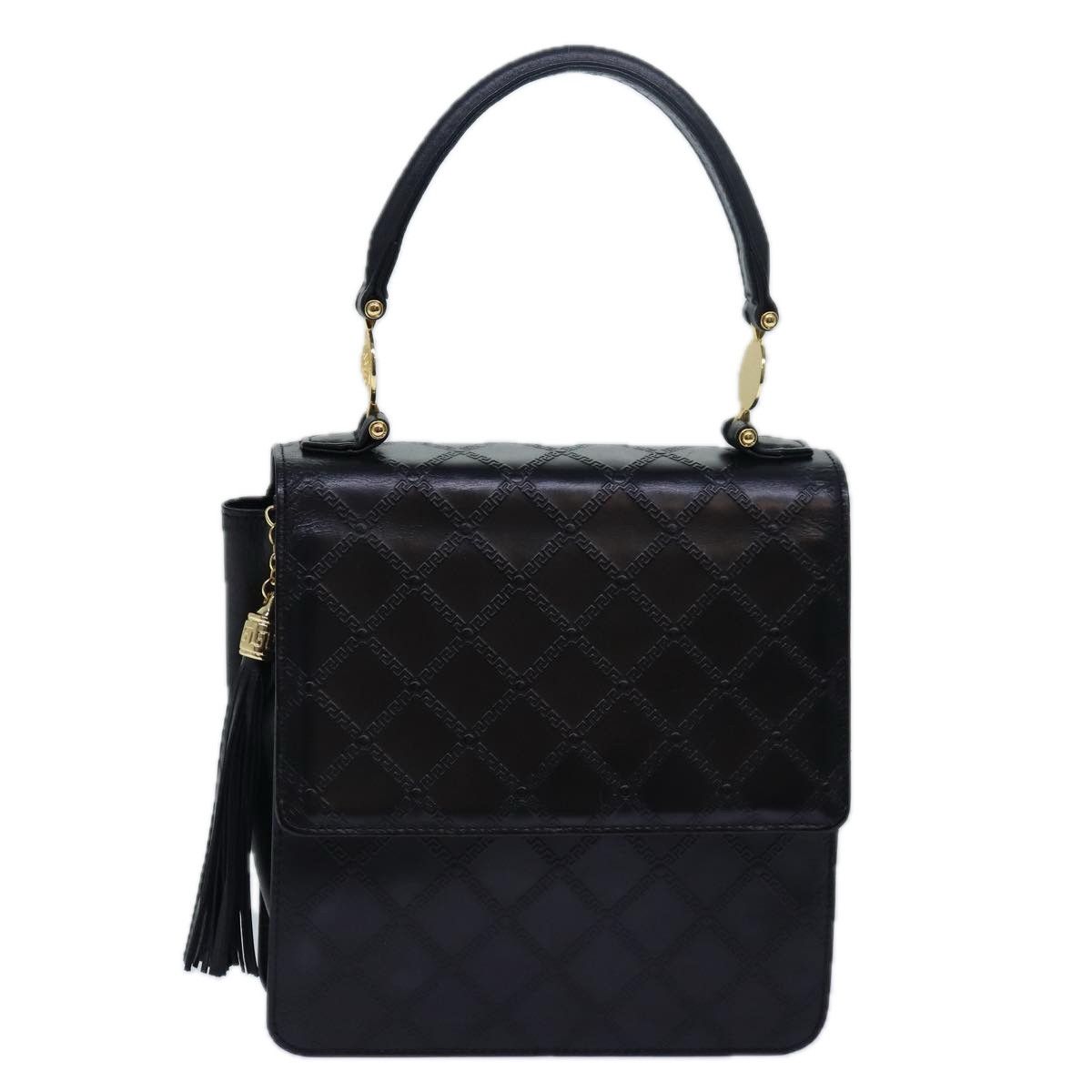 Versace Black Leather Handbag (Pre-Owned) Size ONE SIZE - 1 Thumbnail