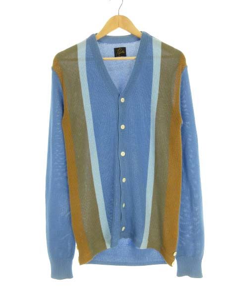 Needles Needles V-Neck Striped Cardigan | Grailed