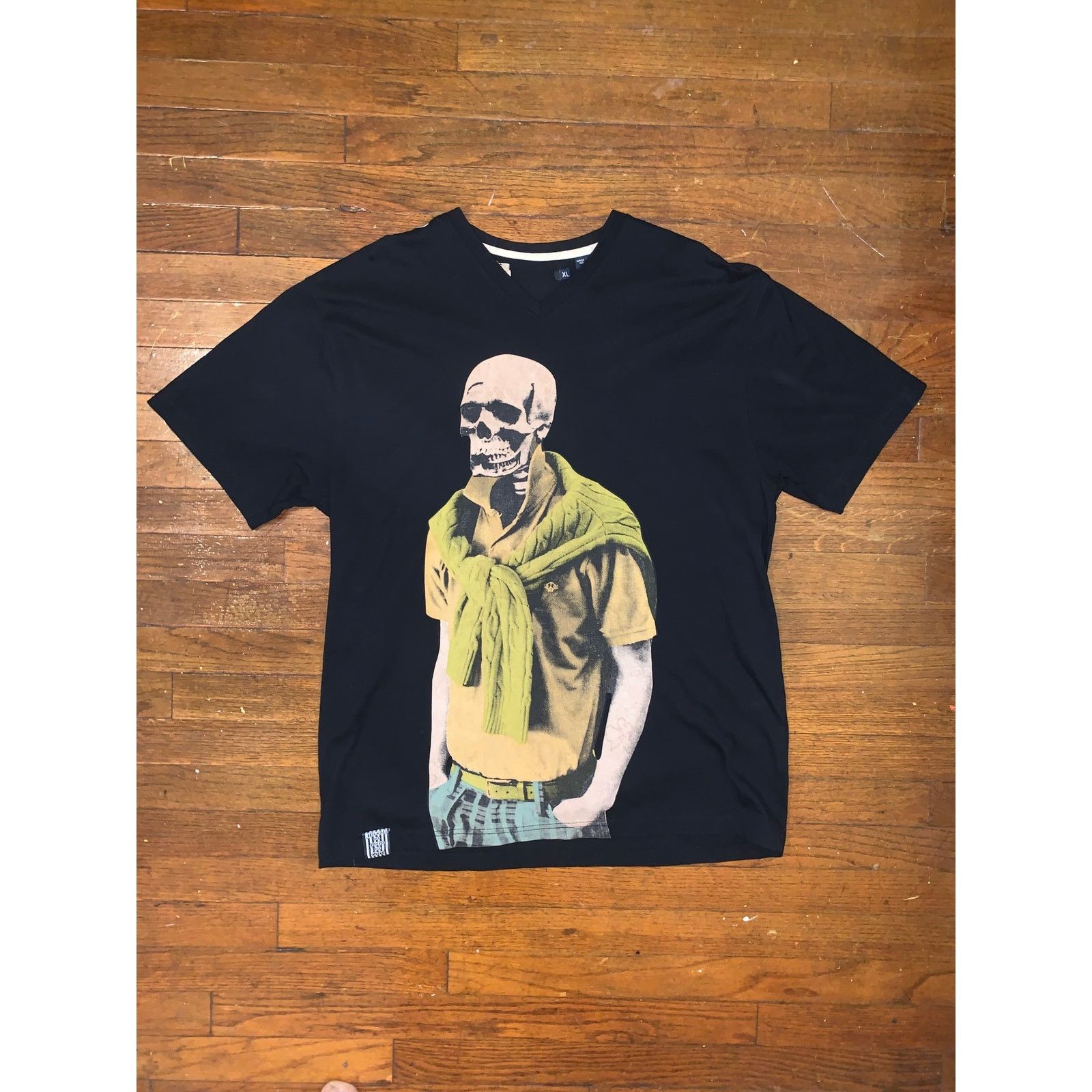 Other Indigo Red Denim Co Skull Prep V-Neck T-Shirt Black XL Size US XL / EU 56 / 4 - 4 Thumbnail