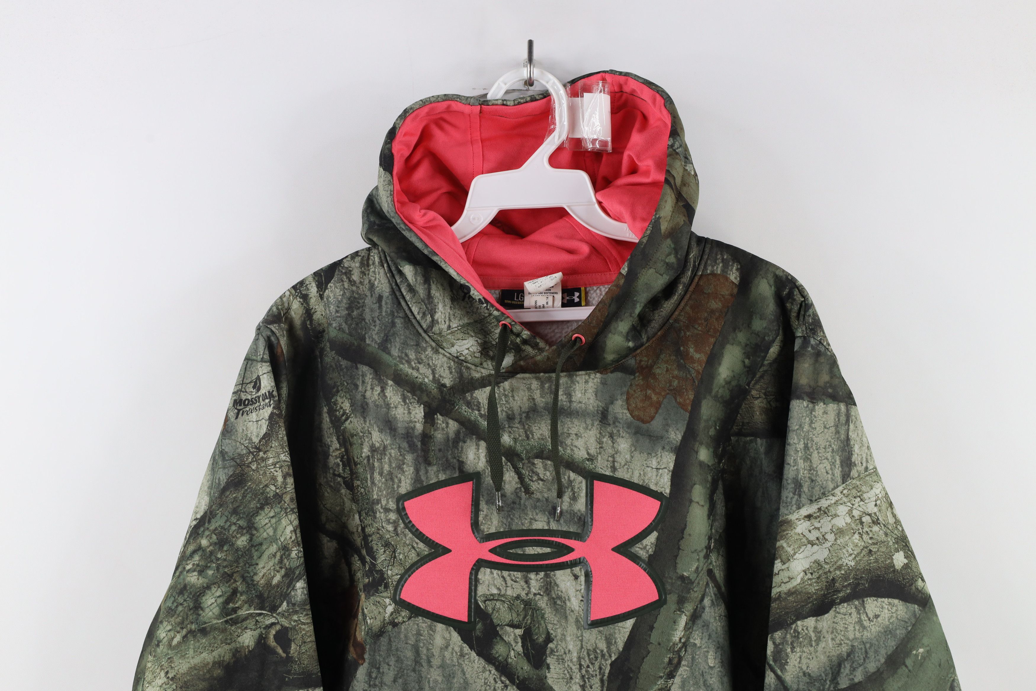 Under Armour × Vintage Under Armour Big Logo Mossy Oak Camouflage Hoodie Sweatshirt Size US L / EU 52-54 / 3 - 2 Thumbnail