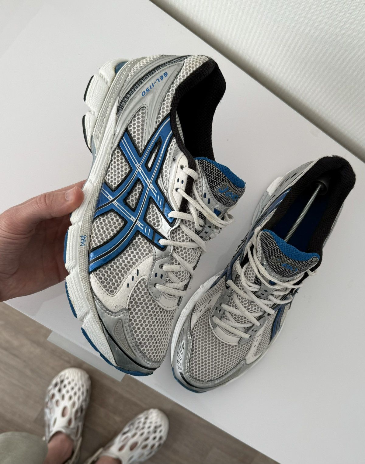 Asics VINTAGE ASICS GEL 1150 HYPE Y2K GORPCORE METAL/BLUE SNEAKERS Size US 11 / EU 44 - 2 Thumbnail