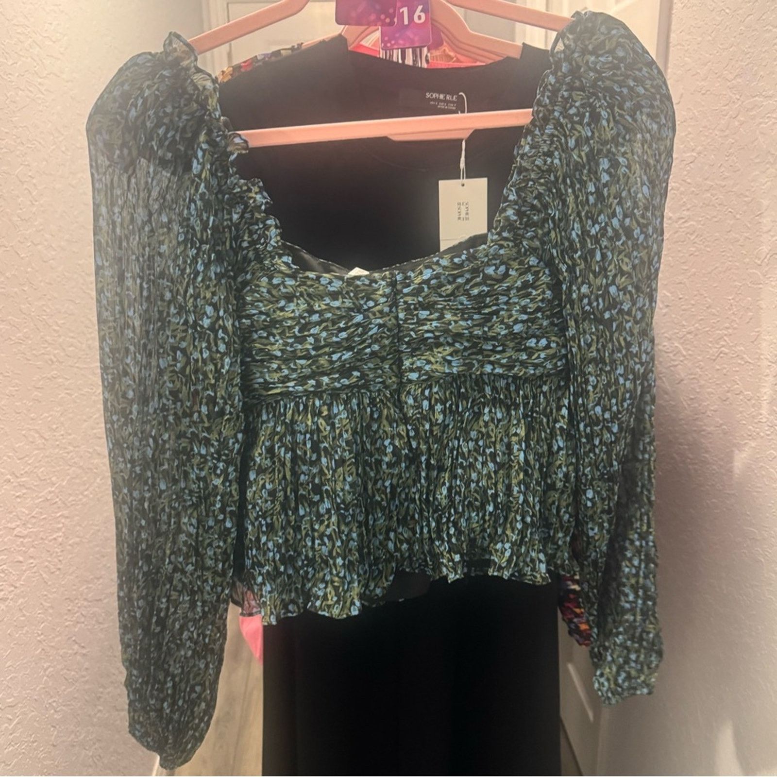 ASTR The Label 64 - Astr the Label $88 Green Floral Women's Top Size S Size S / US 4 / IT 40 - 3 Thumbnail