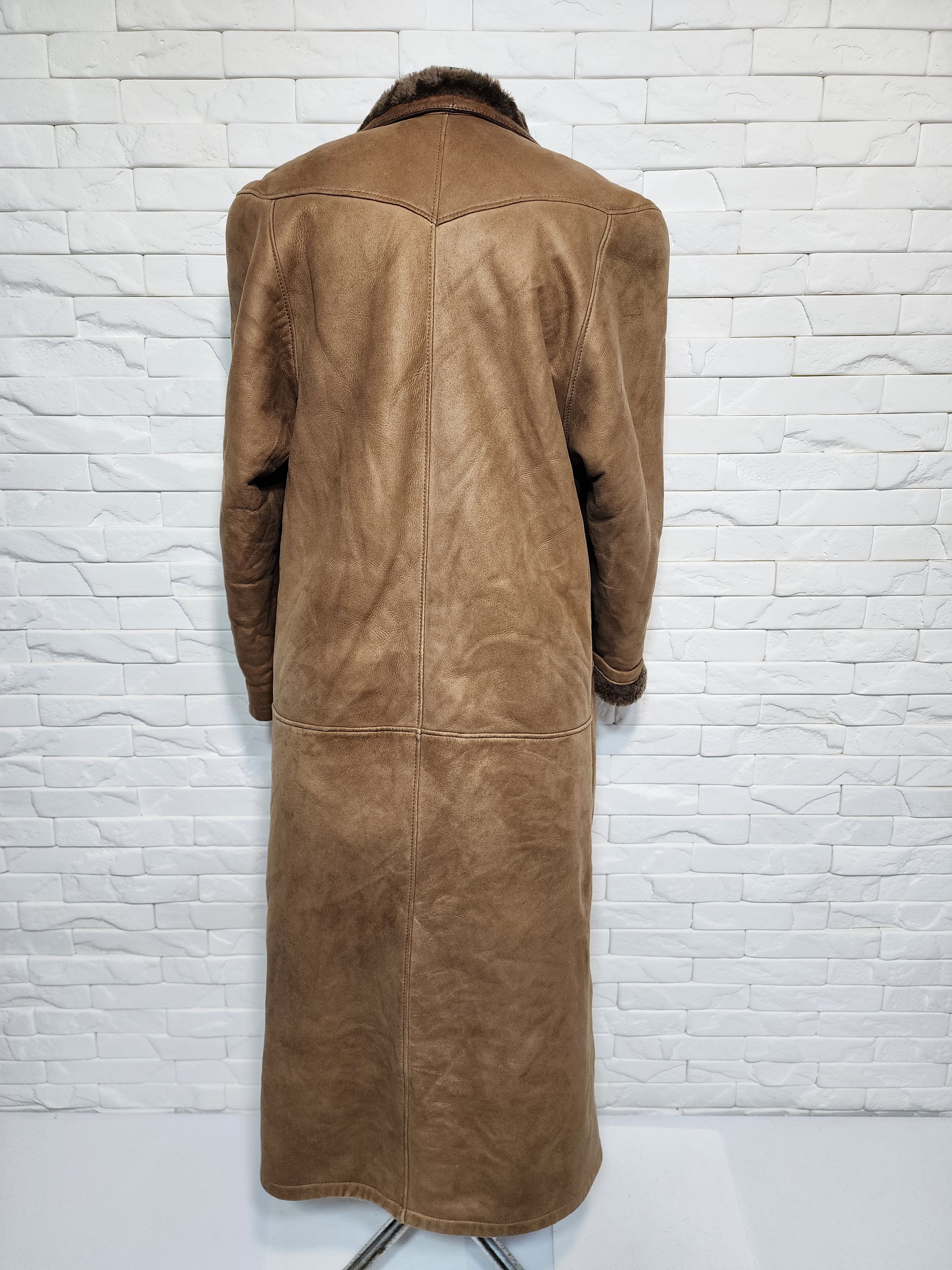 Genuine Leather Women's Brown Sheepskin Coat: Genuine Fur Size XL / US 12-14 / IT 48-50 - 4 Thumbnail