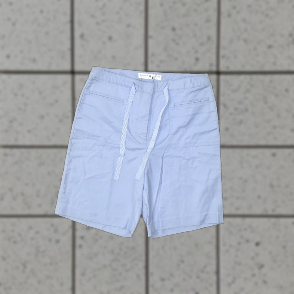 Tommy Hilfiger Tommy Hilfiger Golf Women's Size 8 Blue Chino Shorts Stretch Cotton Bermuda Casual Summer Spring Walking Golf Womens Size 30" / US 8 / IT 44 - 1 Thumbnail