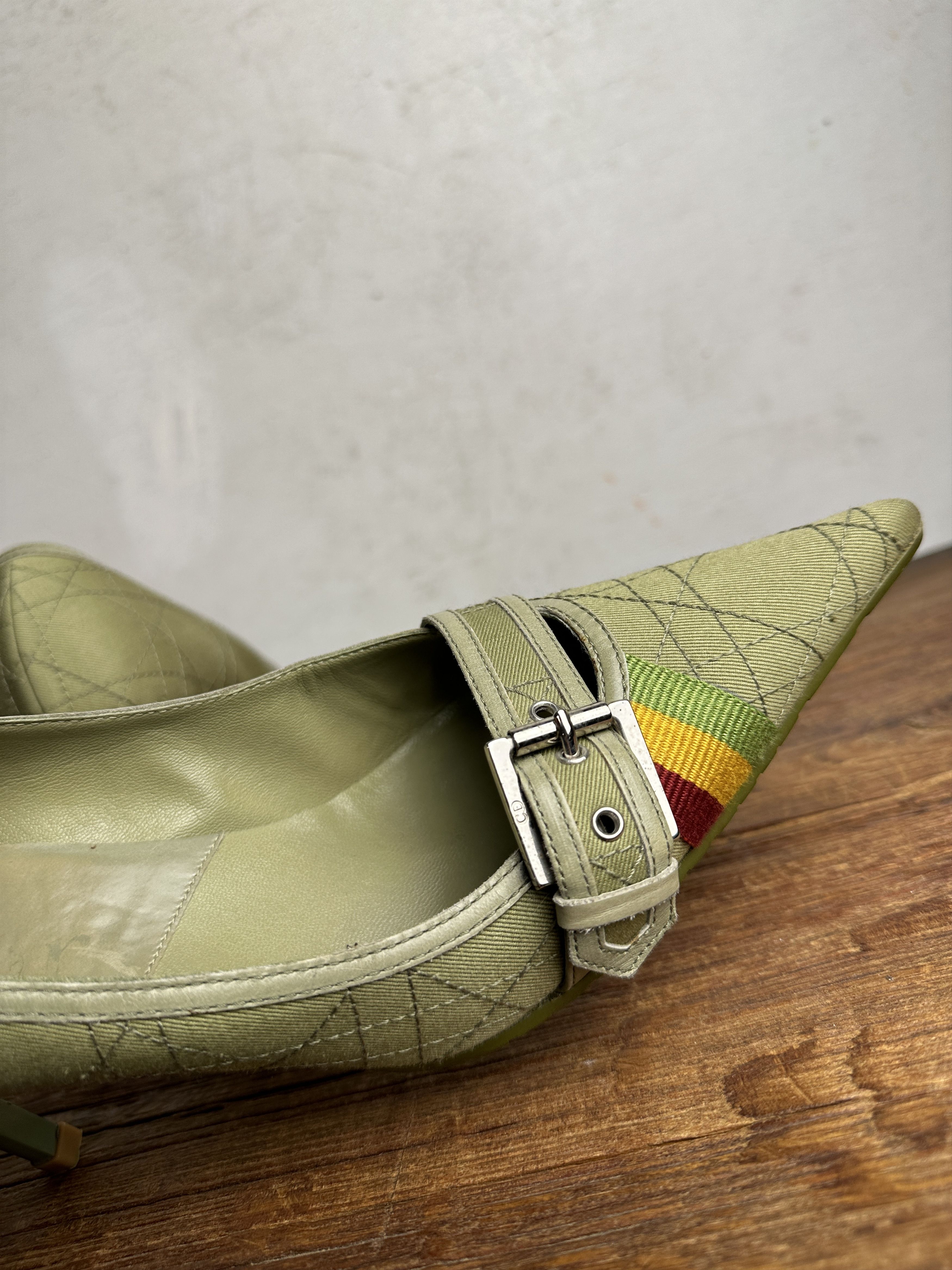 Dior RARE Dior Heels 2004 John Galliano's Rasta Collection Size US 8.5 / IT 38.5 - 9 Thumbnail