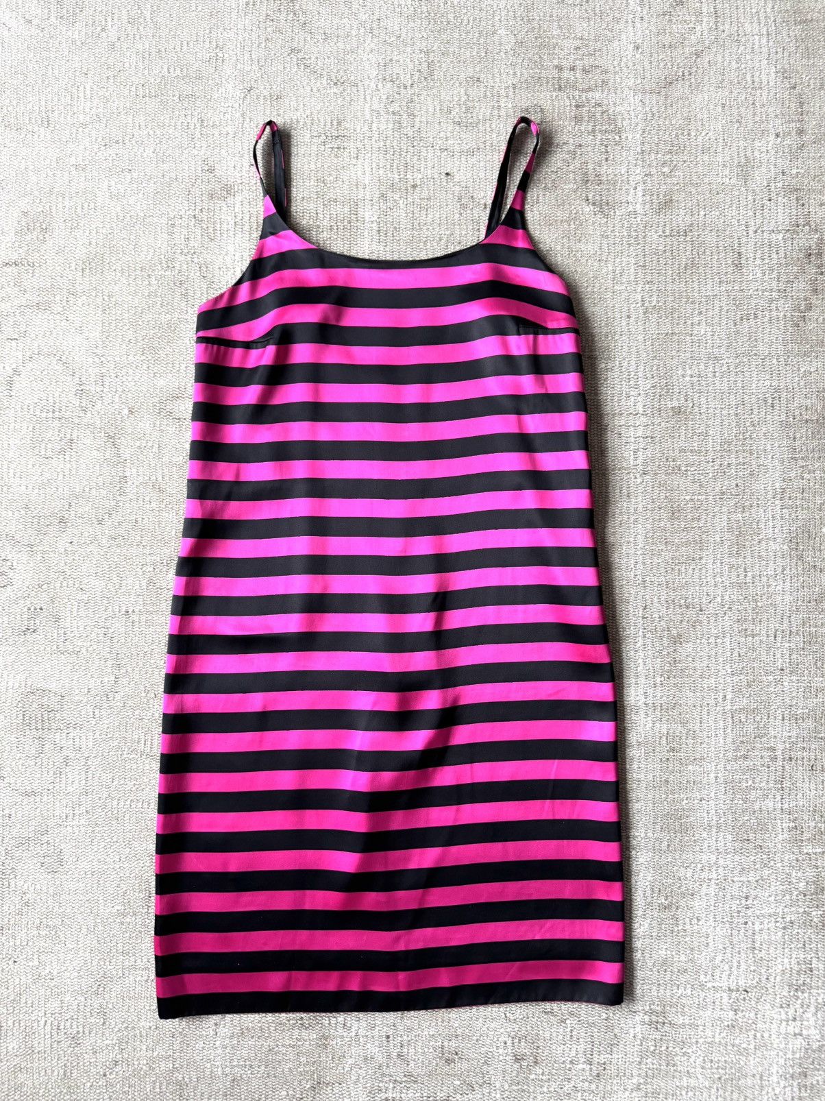 Prada Prada Spring 2011 pink and black striped satin dress Size S / US 4 / IT 40 - 6 Thumbnail