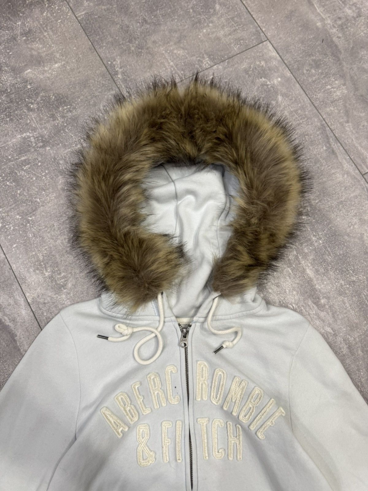 Abercrombie & Fitch Vintage Abercrombie & Fitch Fur Zip Hoodie Y2K Size US M / EU 48-50 / 2 - 6 Thumbnail
