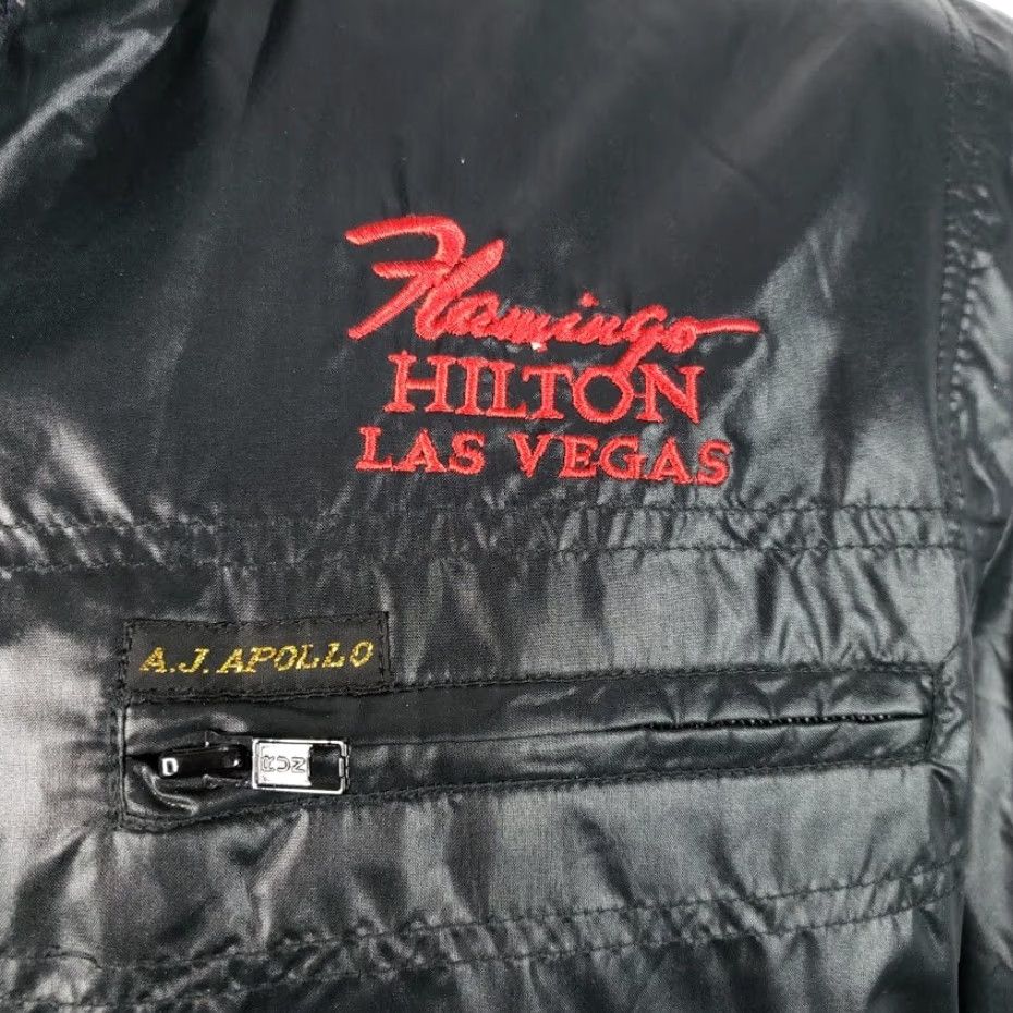 Vintage VINTAGE Flamingo Hilton Cafe Racer Jacket Mens Size Medium Black 80s Reversible Size US M / EU 48-50 / 2 - 3 Thumbnail