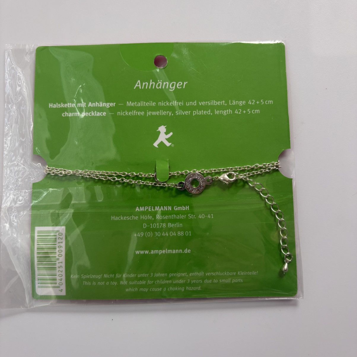 Other NWT Berlin Anhänger Little Green Man Crossing Sign Necklace Size ONE SIZE - 2 Thumbnail