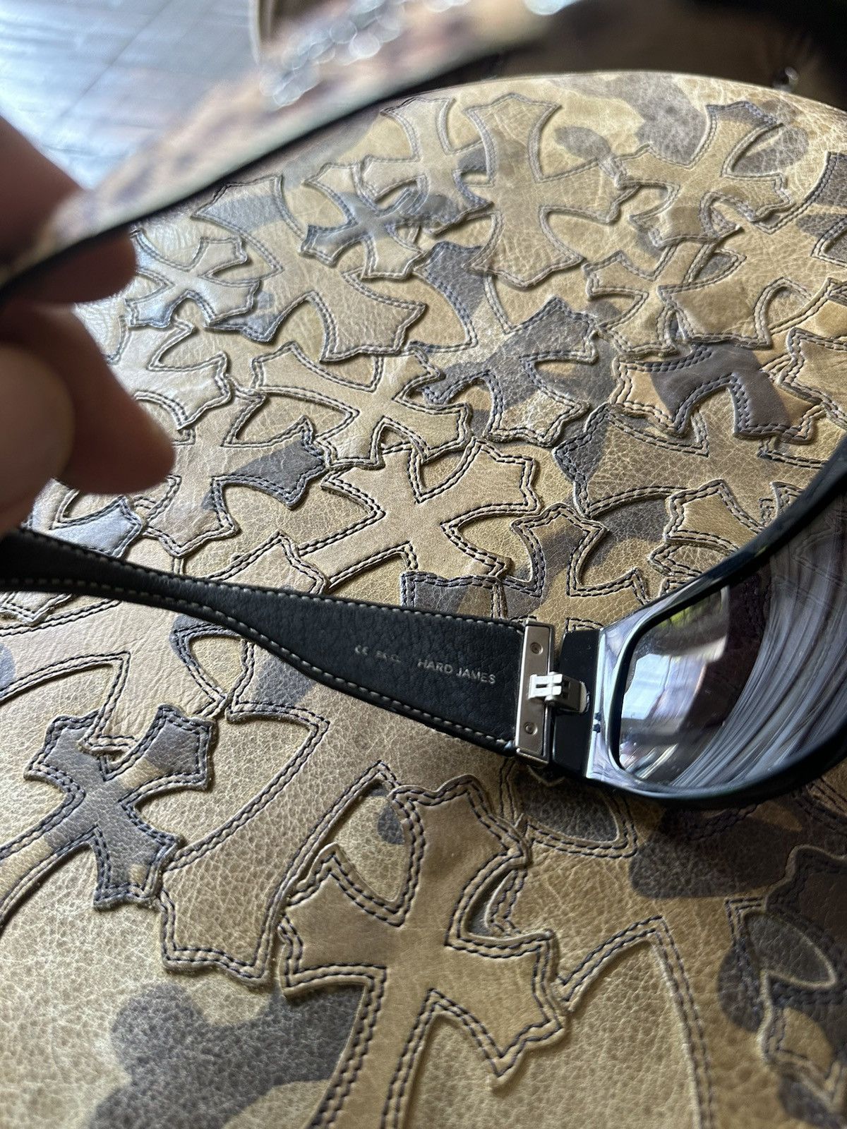 Chrome Hearts Chrome Hearts Pony Hair TRIPLE CROSS LEOPARD SUNGLASSES Size ONE SIZE - 9 Thumbnail