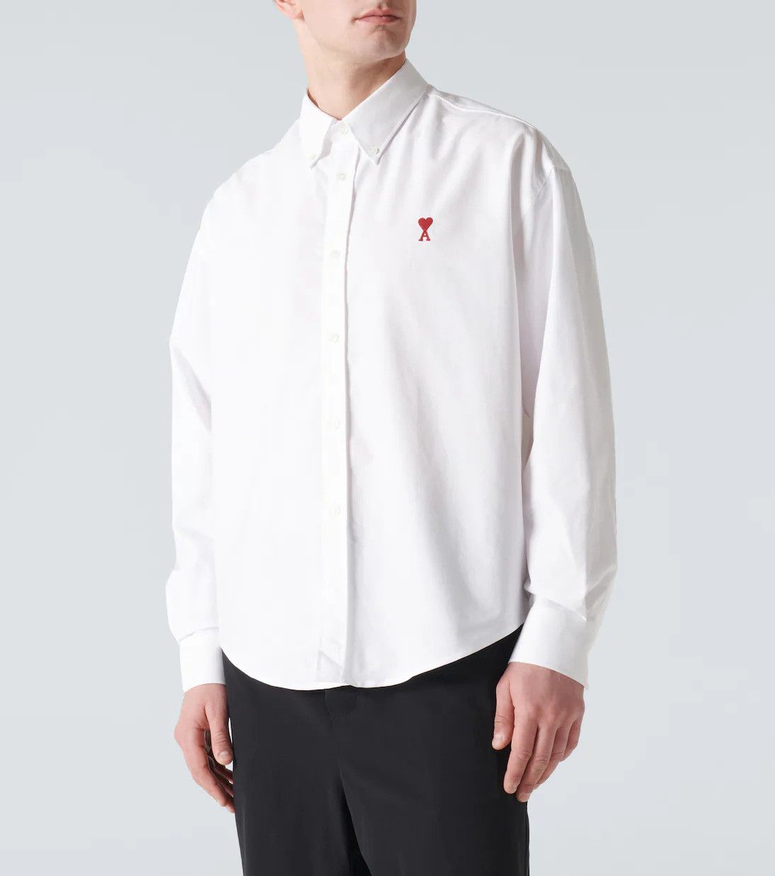 AMI AMI Paris De Cœur Heart Cotton Poplin Button-up Collar Shirt Size US S / EU 44-46 / 1 - 2 Thumbnail