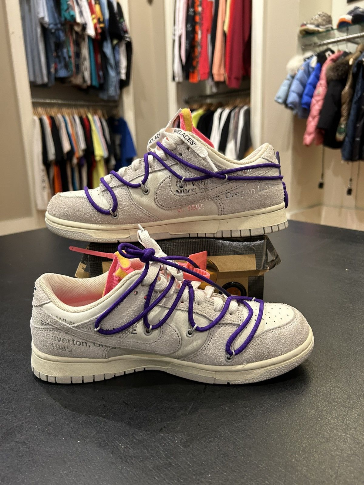 Nike × Off-White Off-White X Nike Dunk Low ‘Lot 15’ Size US 9 / EU 42 - 2 Thumbnail