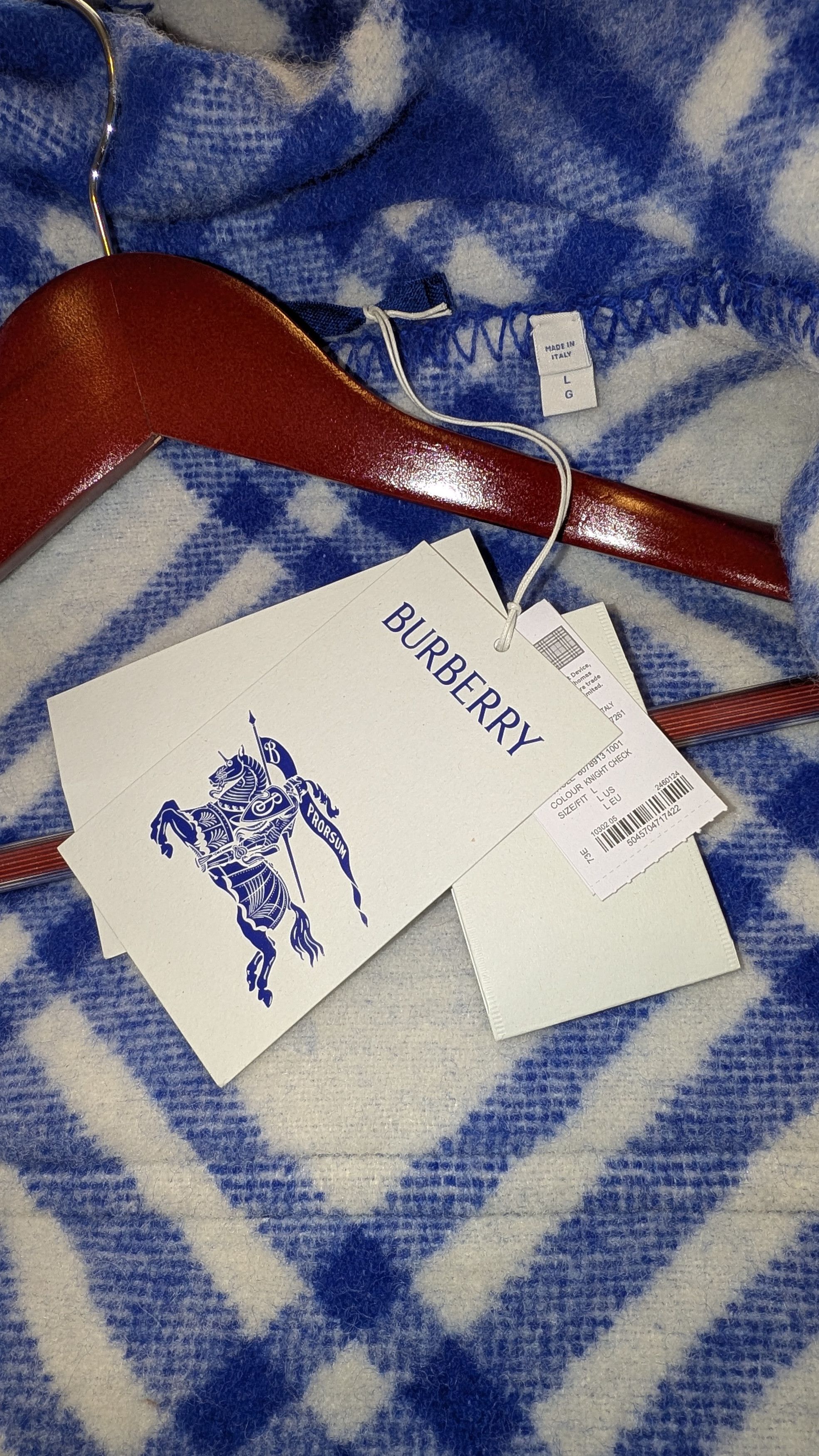 Burberry Burberry Fleece Blue Check Coat with detachable Hoodie (NEW) Size US L / EU 52-54 / 3 - 4 Thumbnail