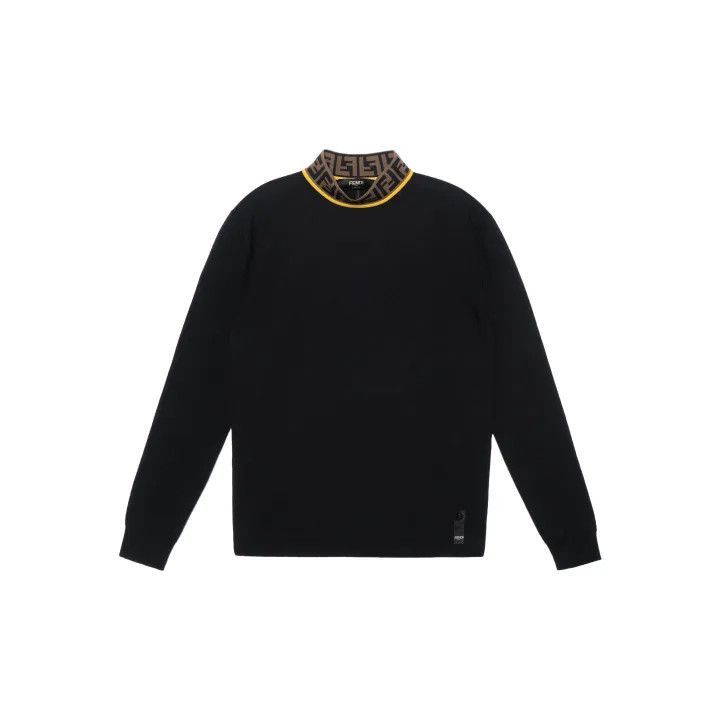 Fendi FENDI Knitted Wool Pullover for Men in Black -2507 Size US M / EU 48-50 / 2 - 2 Thumbnail